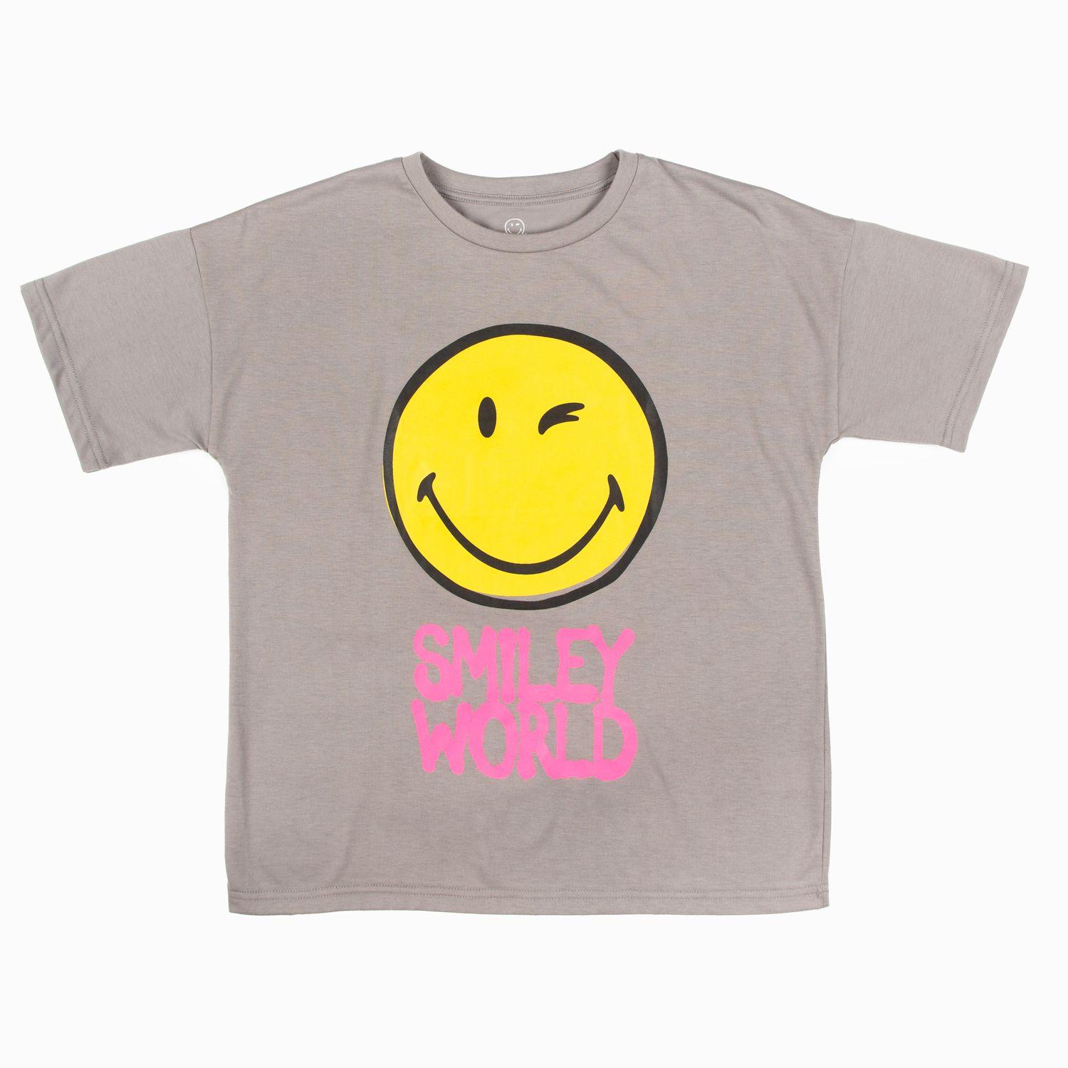 Polera Niña Smiley World Gris SmileyWorld ®-3