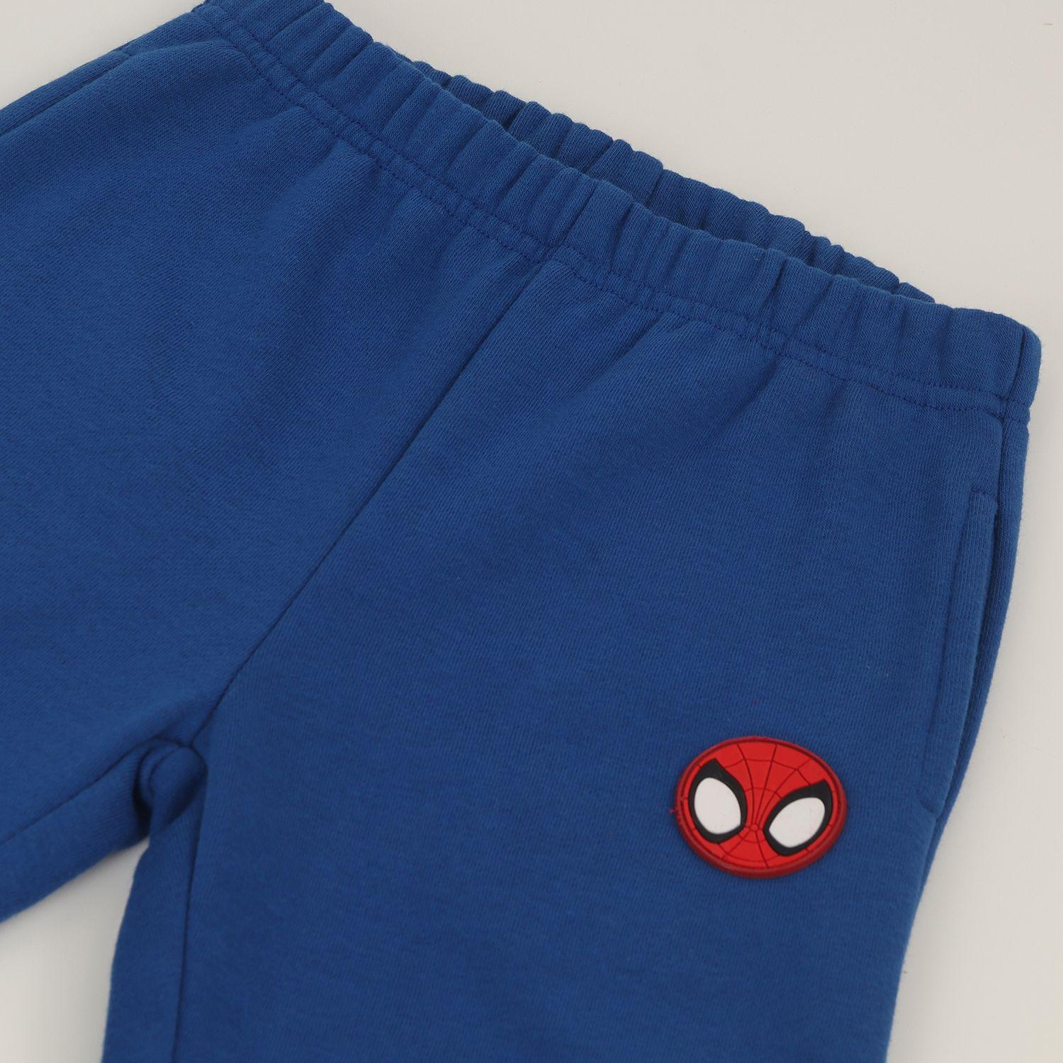 Pantalon De Buzo Niño Spiderman Logo Azul Marvel-1