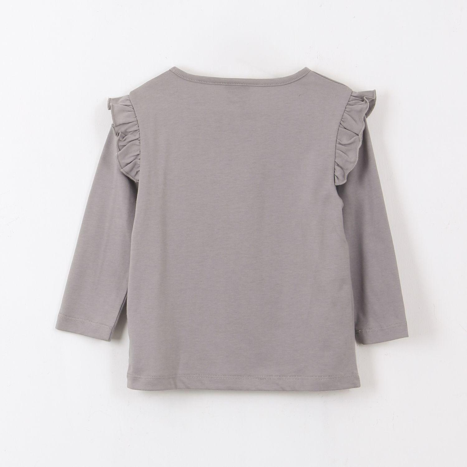 Polera Manga Larga Niña Vuelos Minnie Mouse Gris Disney-1