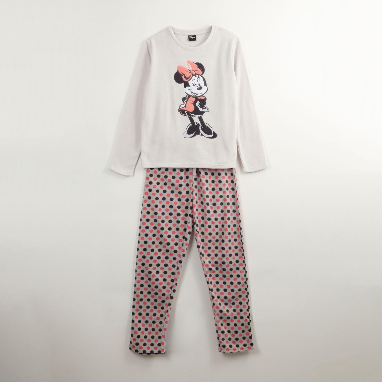 Pijama Polar Mujer Minnie Posando Gris Disney-2