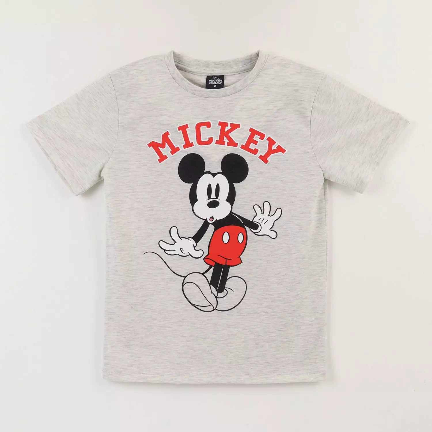 Polera Manga Corta Niño Gris Mickey Mouse Surprise Disney-0