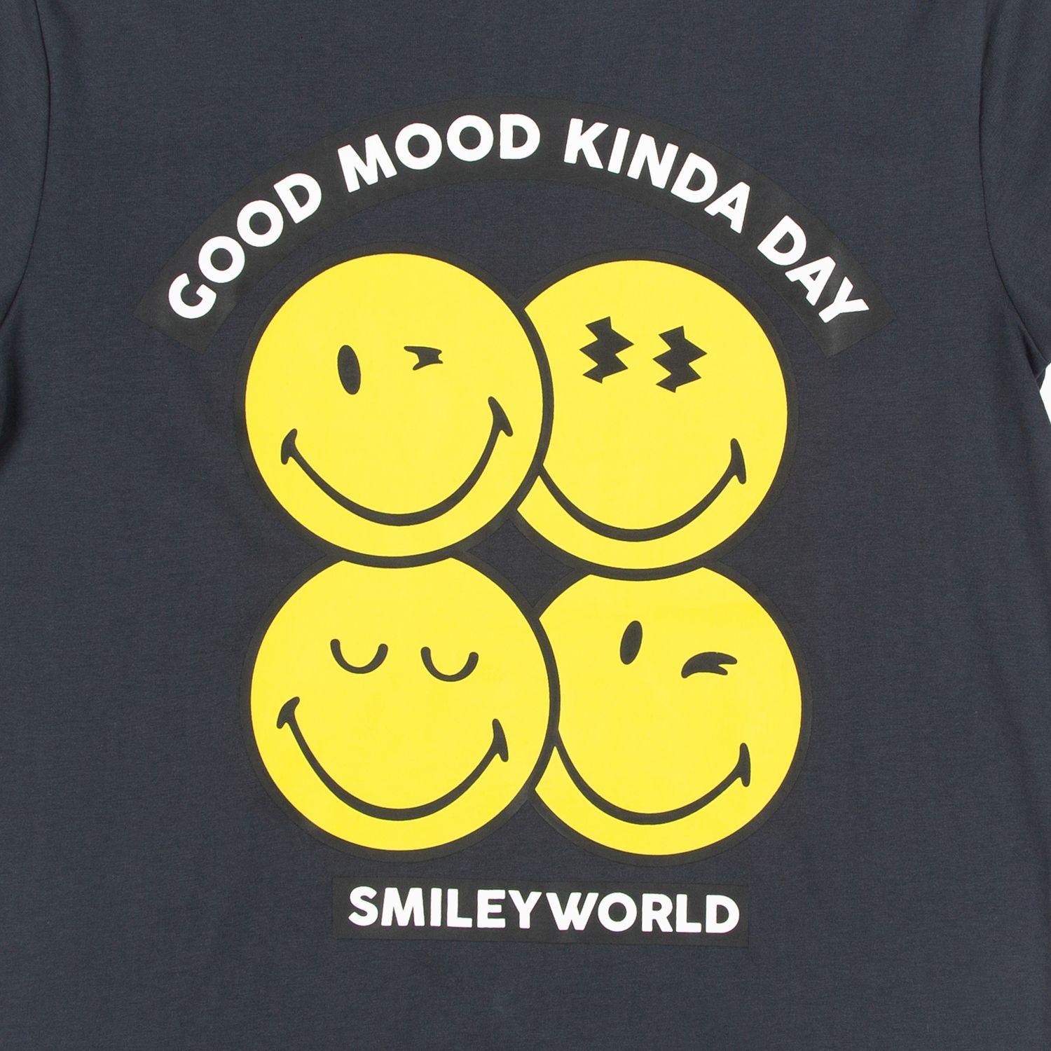 Polera Niño Good Mood Kinda Day Gris SmileyWorld ®-4