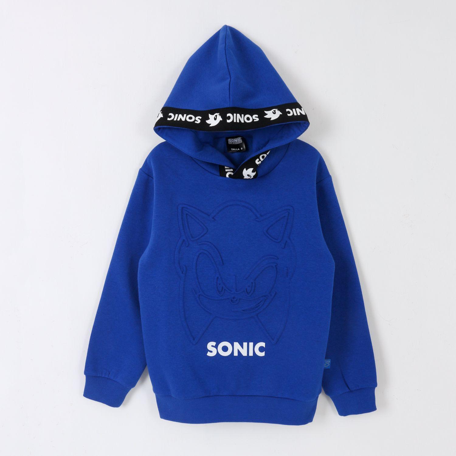 Polerón Niño Hoodie Personaje Azul Sonic-0