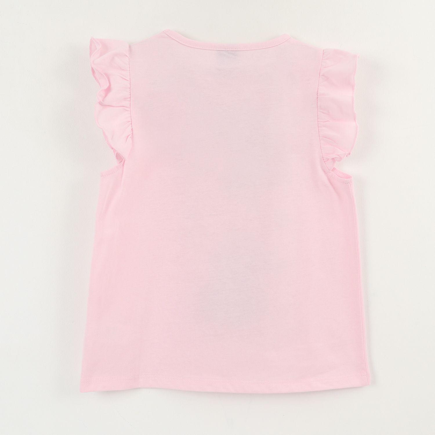 Polera Manga Corta Niña Rosado Minnie Risa Disney-1
