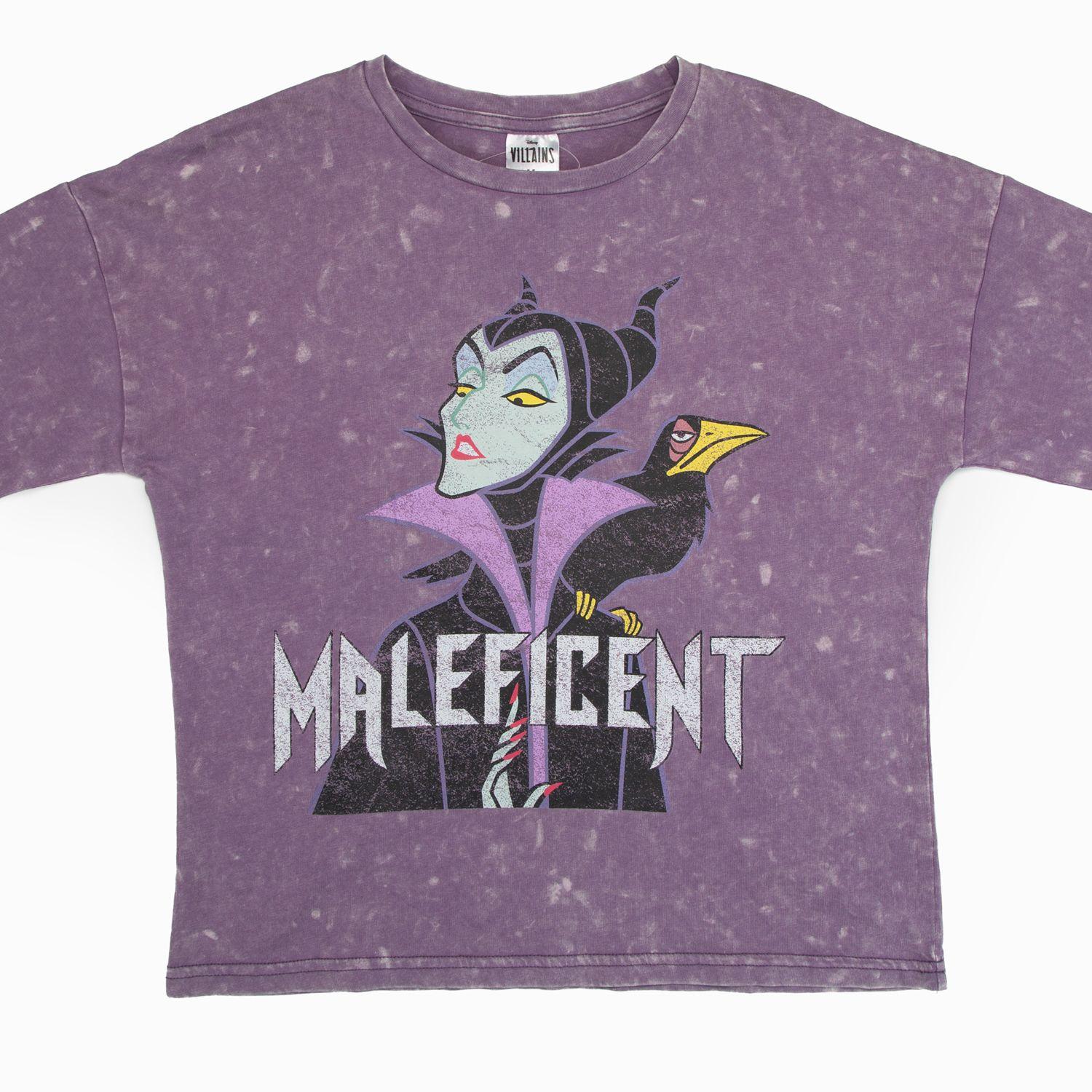 Polera Manga Larga Niña Villanas Malefica Morado Disney-3