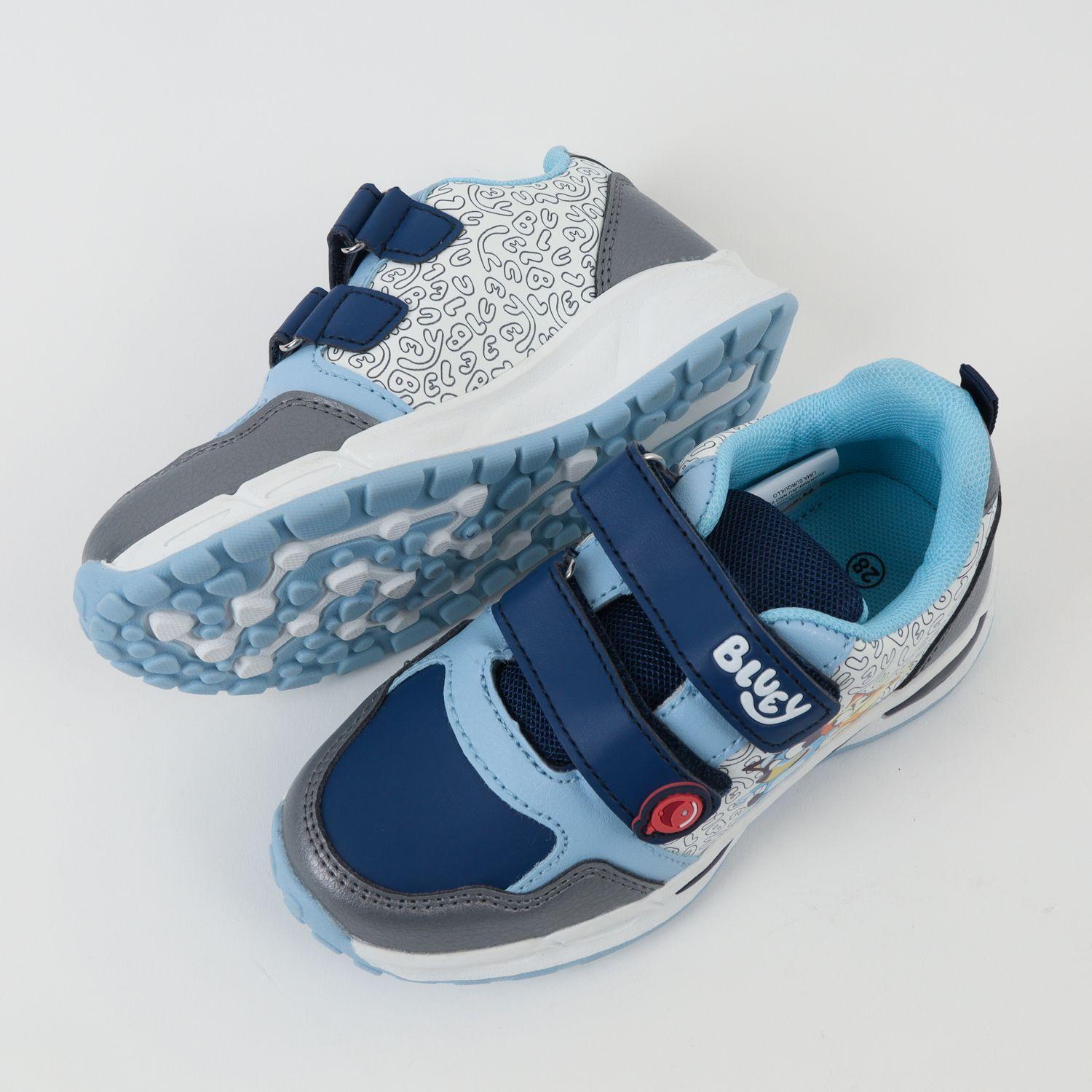 Zapatilla Con Luces Niño Letras Celeste Bingo Y Bluey-2