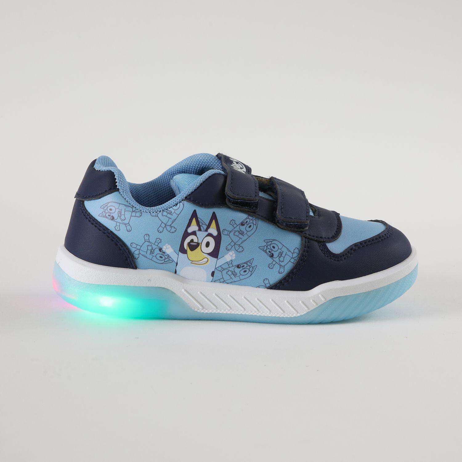 Zapatilla Con Luces Niño Full Print Azul Bluey-0