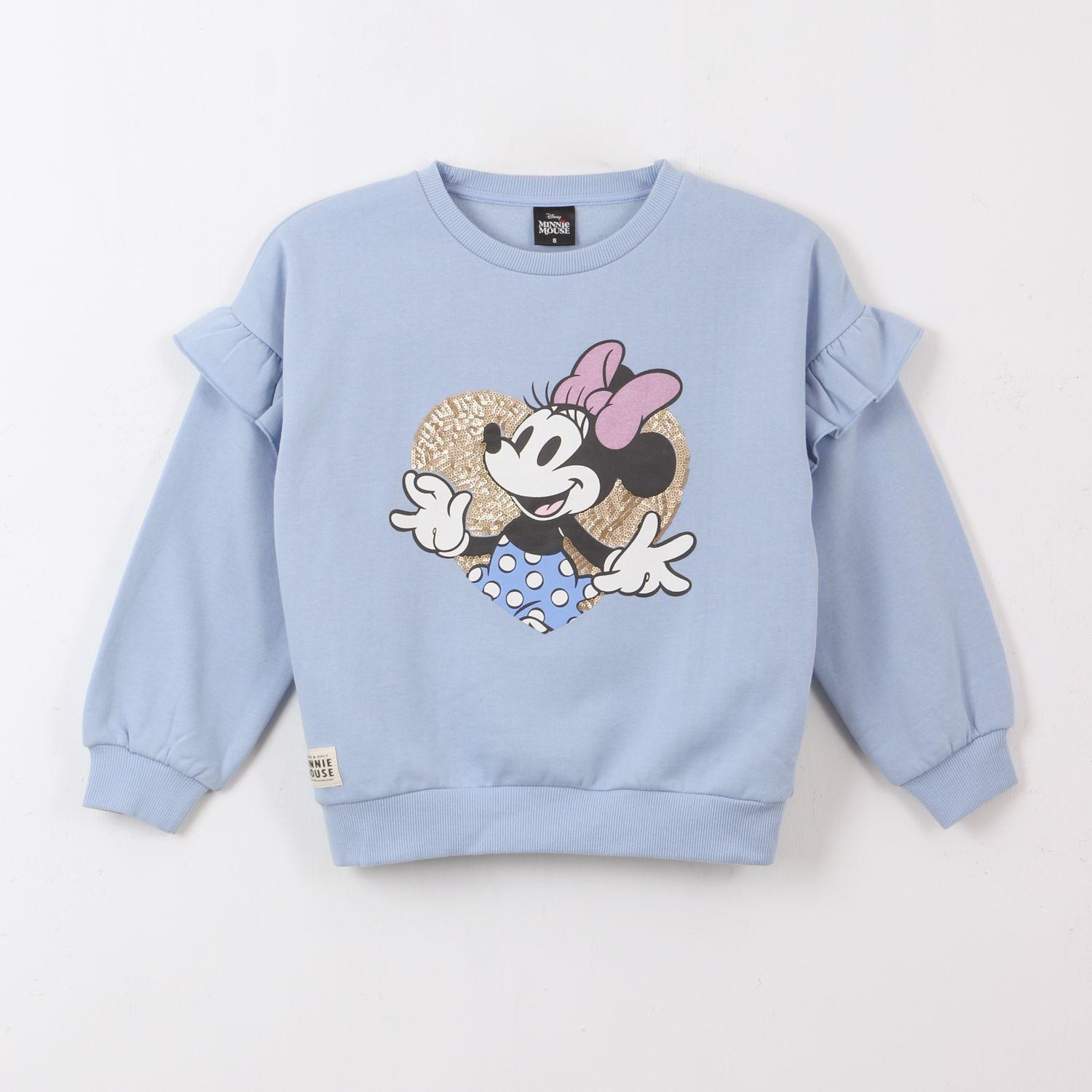 Polerón Cerrado Niña Vuelos Minnie Azul Disney-0