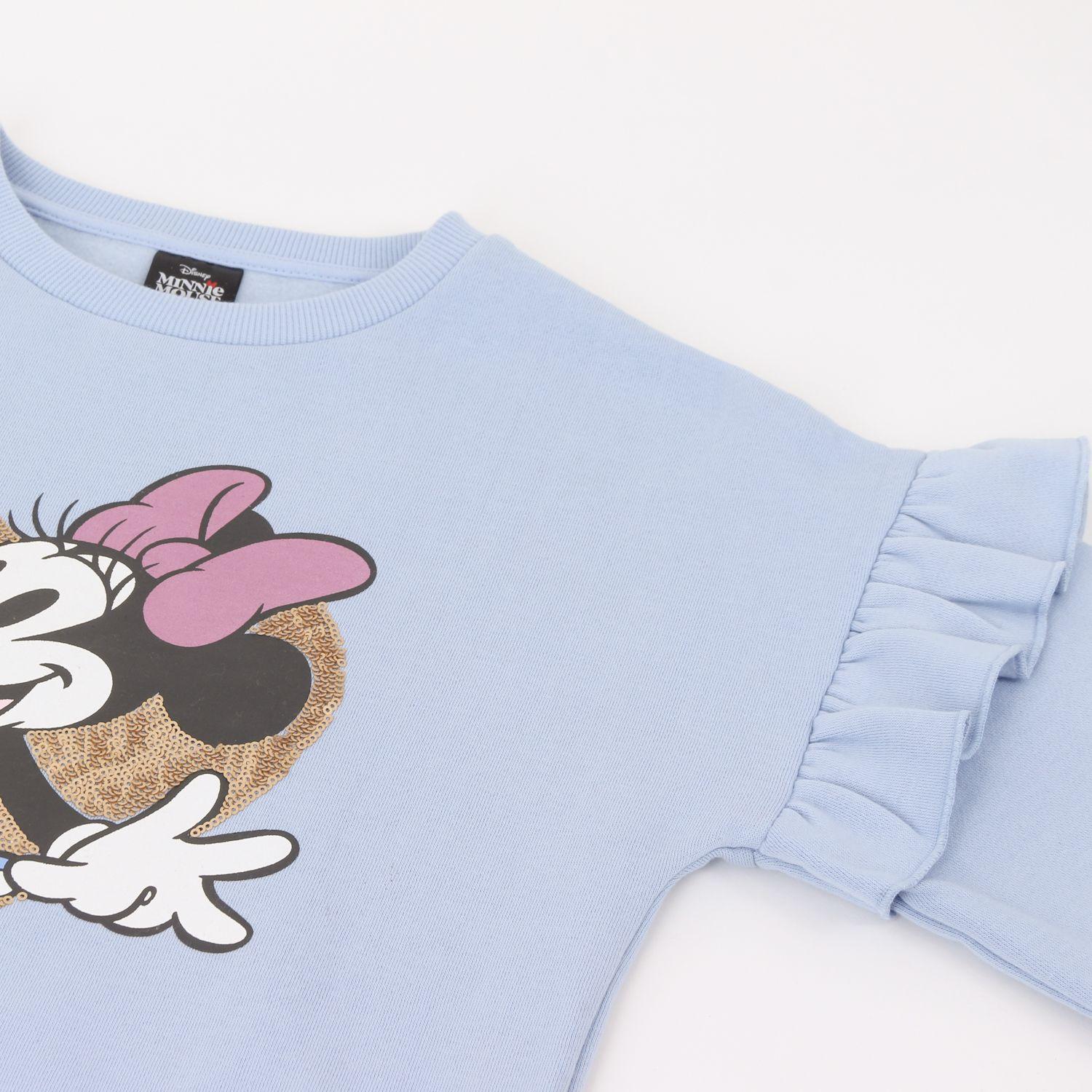 Polerón Cerrado Niña Vuelos Minnie Azul Disney-2