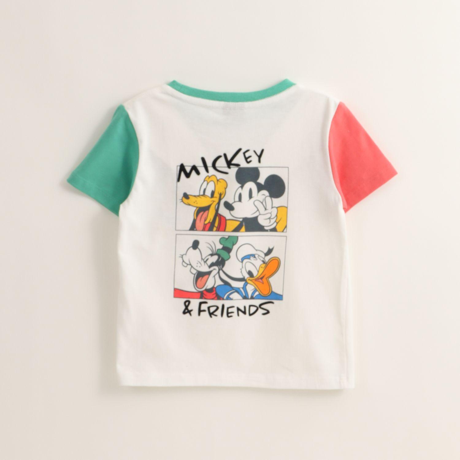 Polera Manga Corta Niño Mickey #Disneycrew Blanco Disney-2