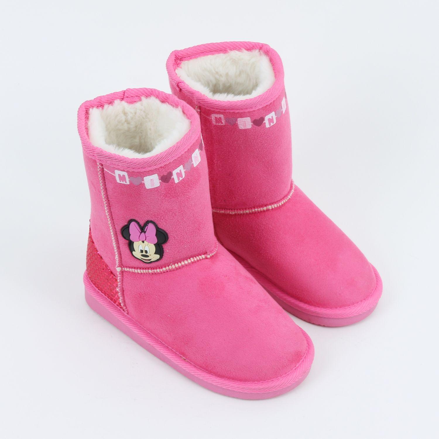 Bota Niña Chiporro Lentejuelas Minnie Rosado Disney-1