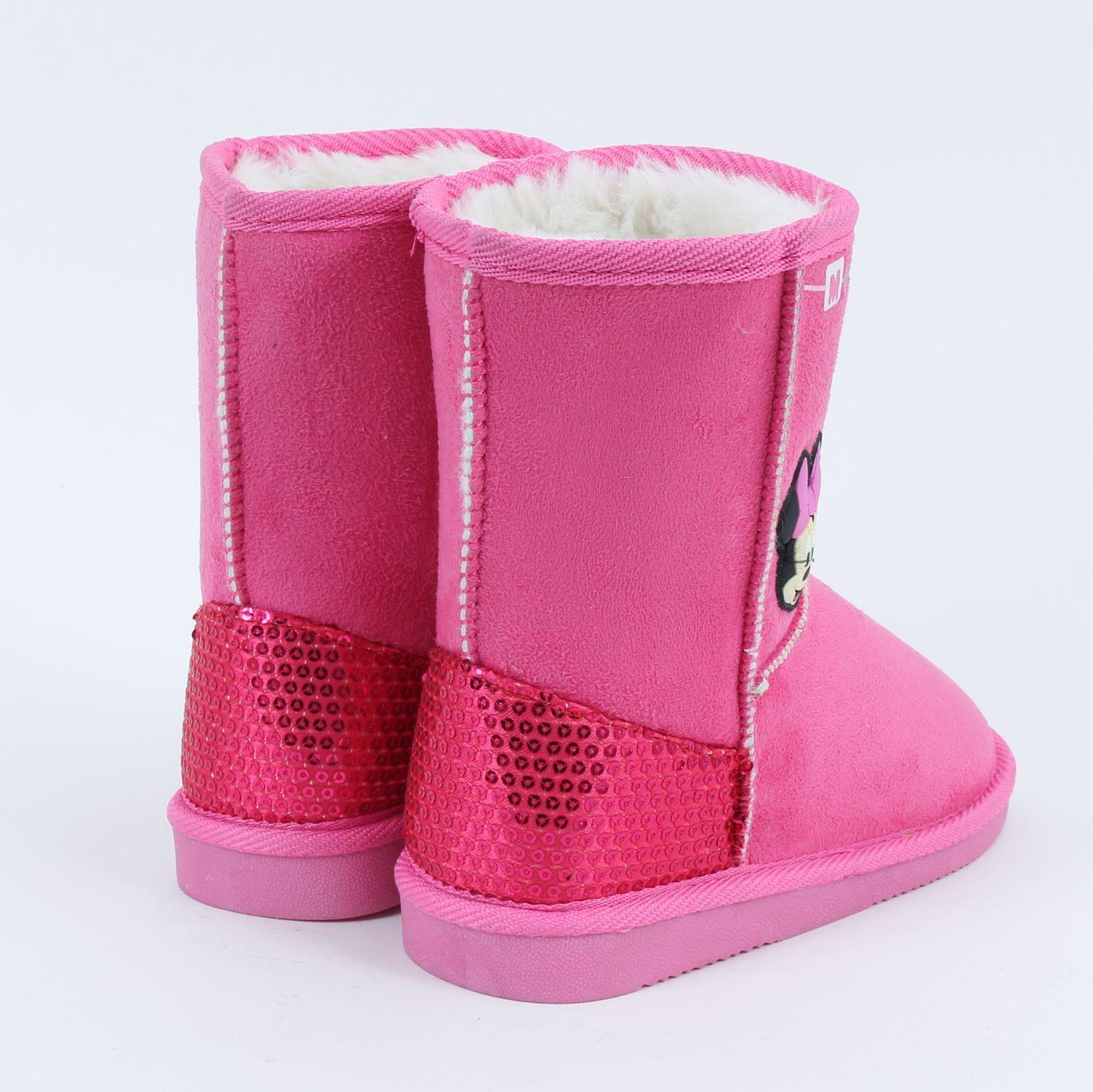 Bota Niña Chiporro Lentejuelas Minnie Rosado Disney-2