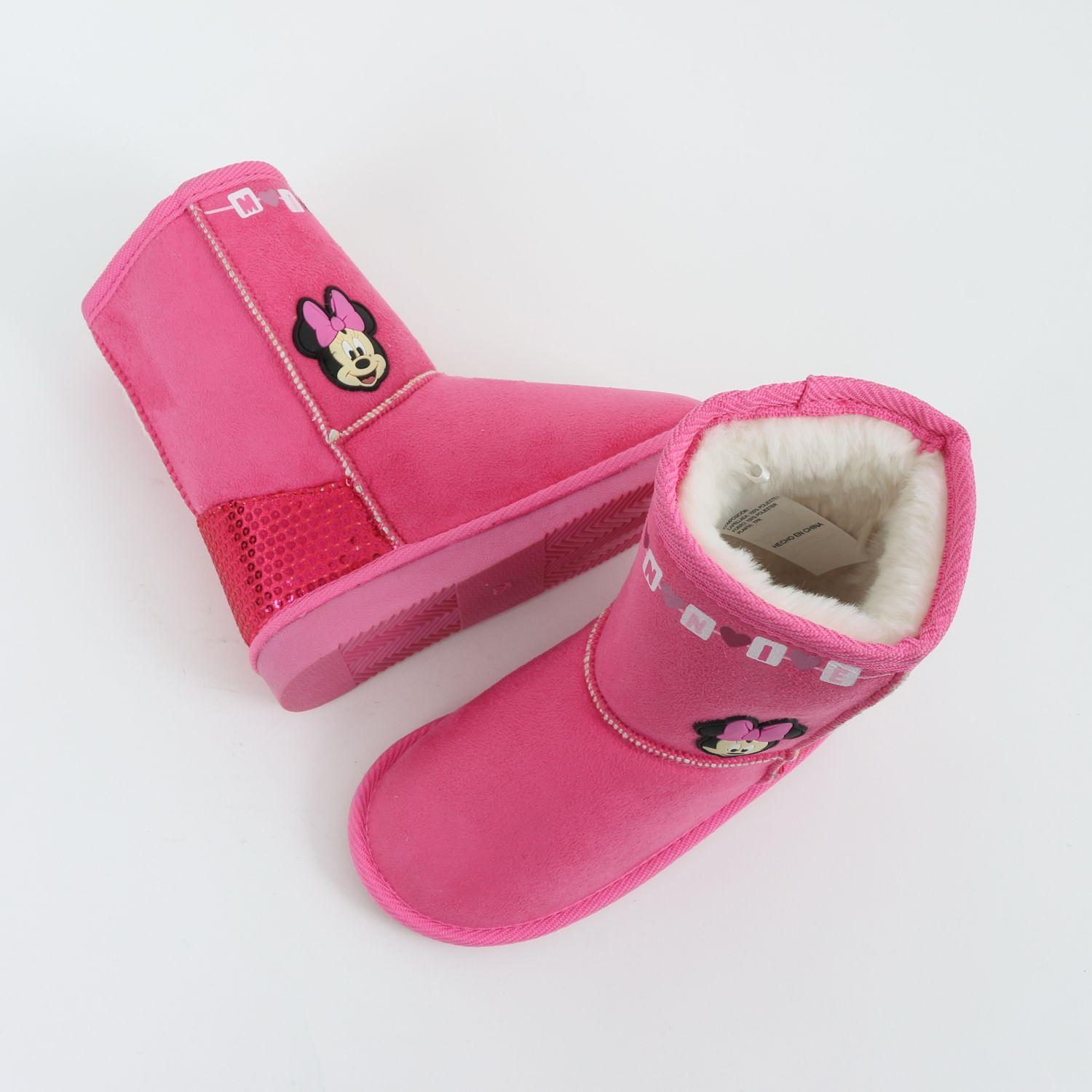 Bota Niña Chiporro Lentejuelas Minnie Rosado Disney-3