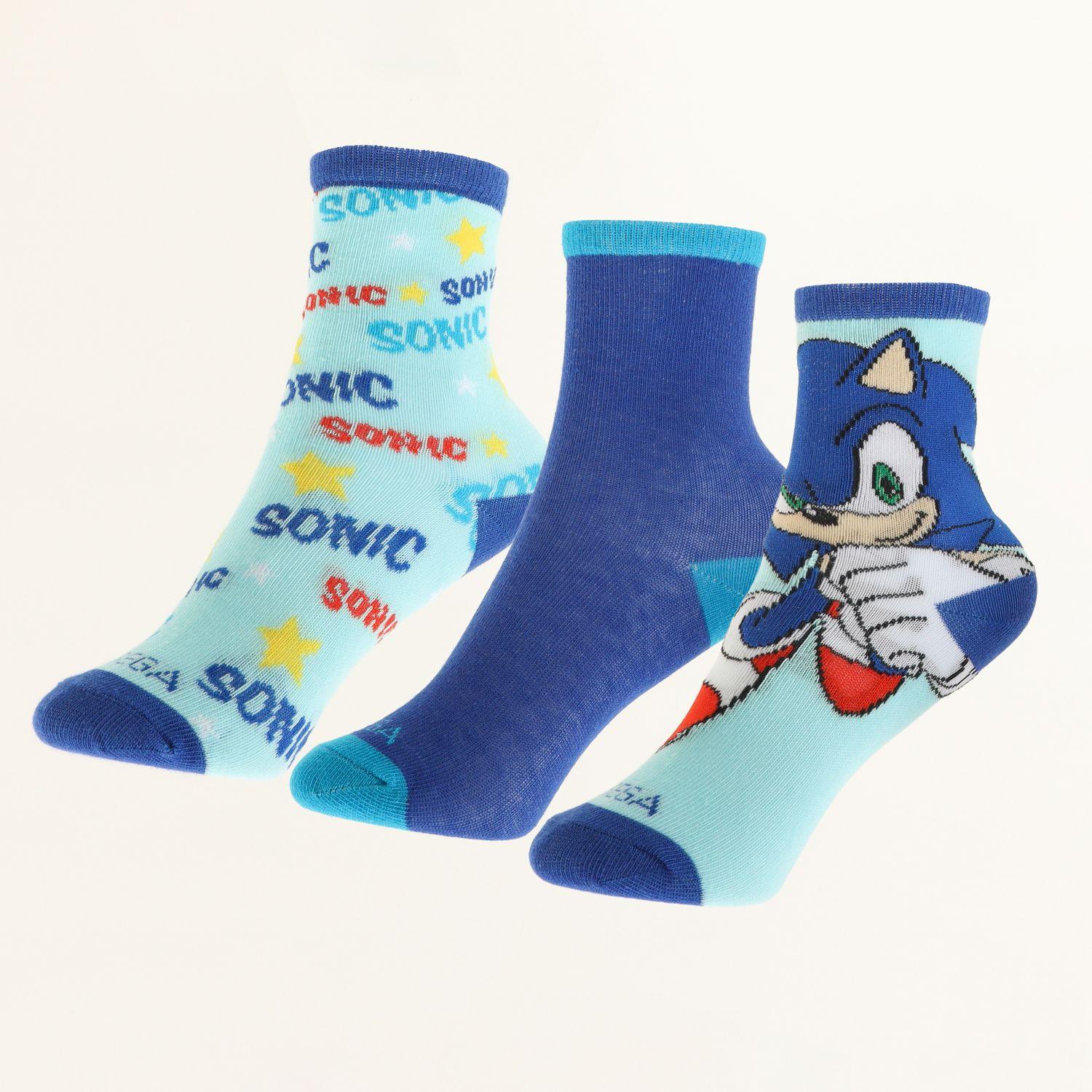 Tripack Calcetines Niño Azul Full Print Sonic-0
