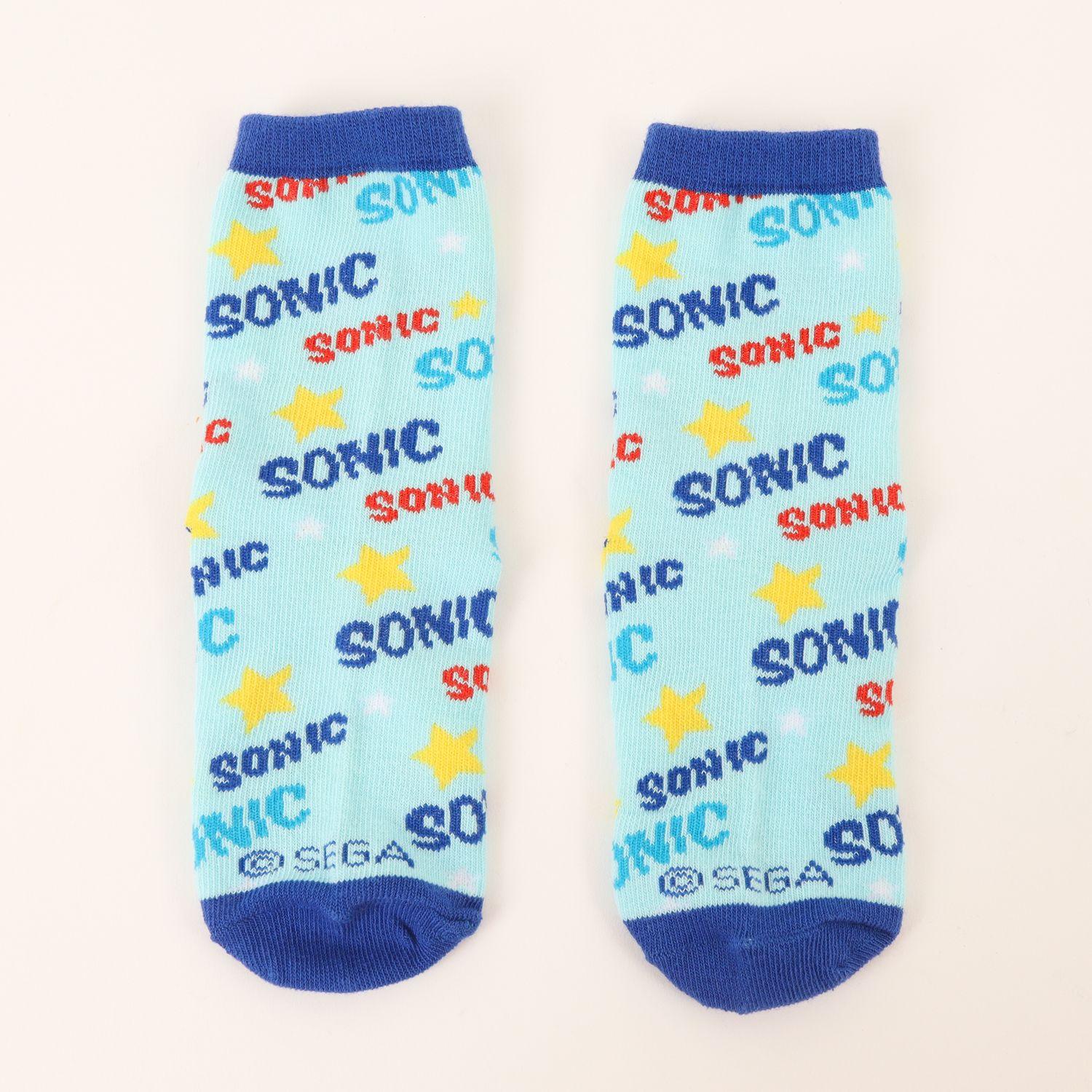 Tripack Calcetines Niño Azul Full Print Sonic-5