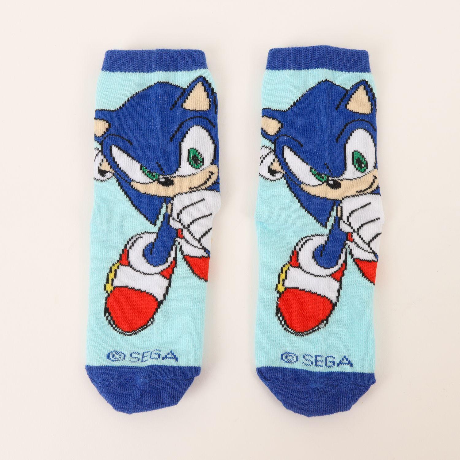Tripack Calcetines Niño Azul Full Print Sonic-8