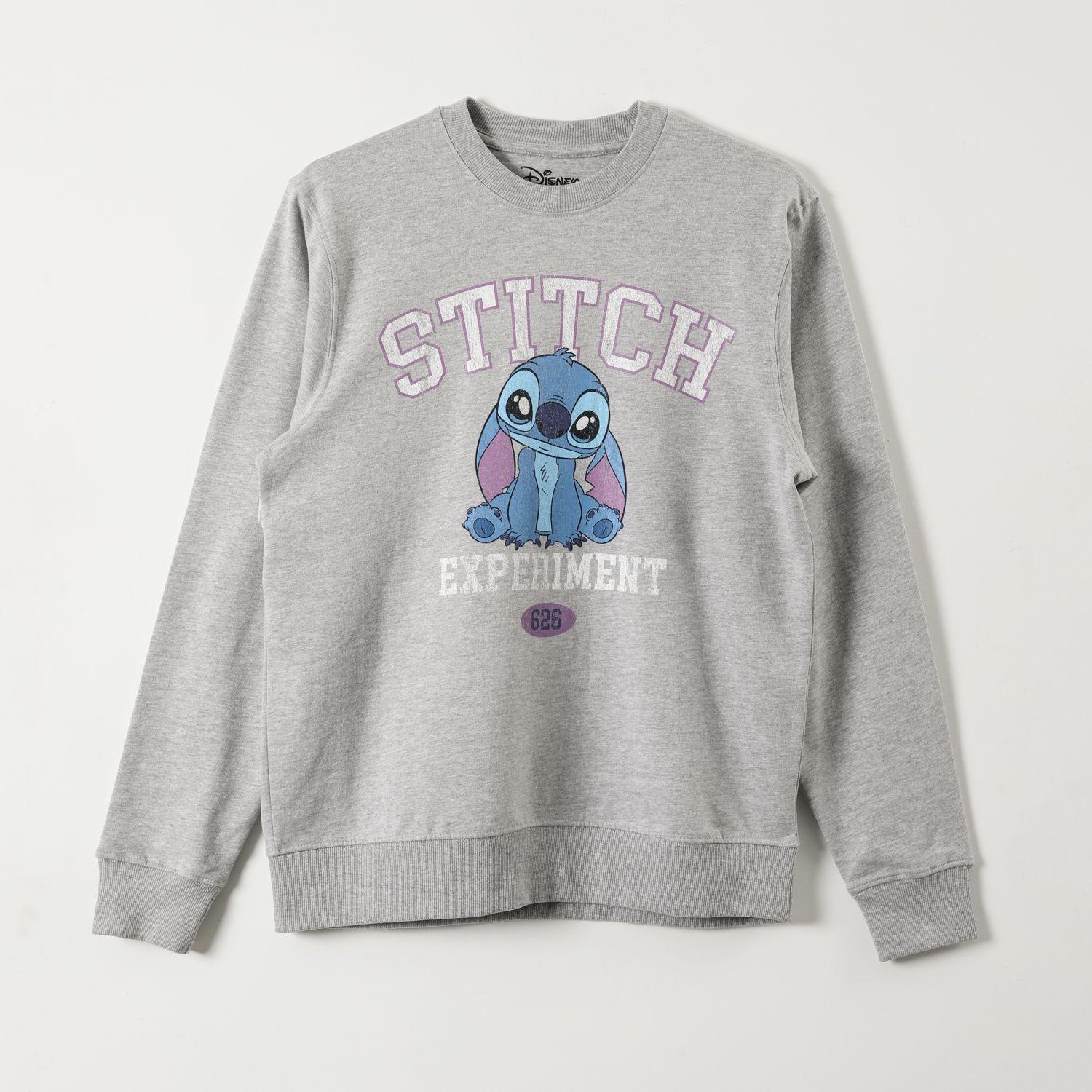 Poleron Cerrado Mujer Lilo & Stitch Gris Disney-0