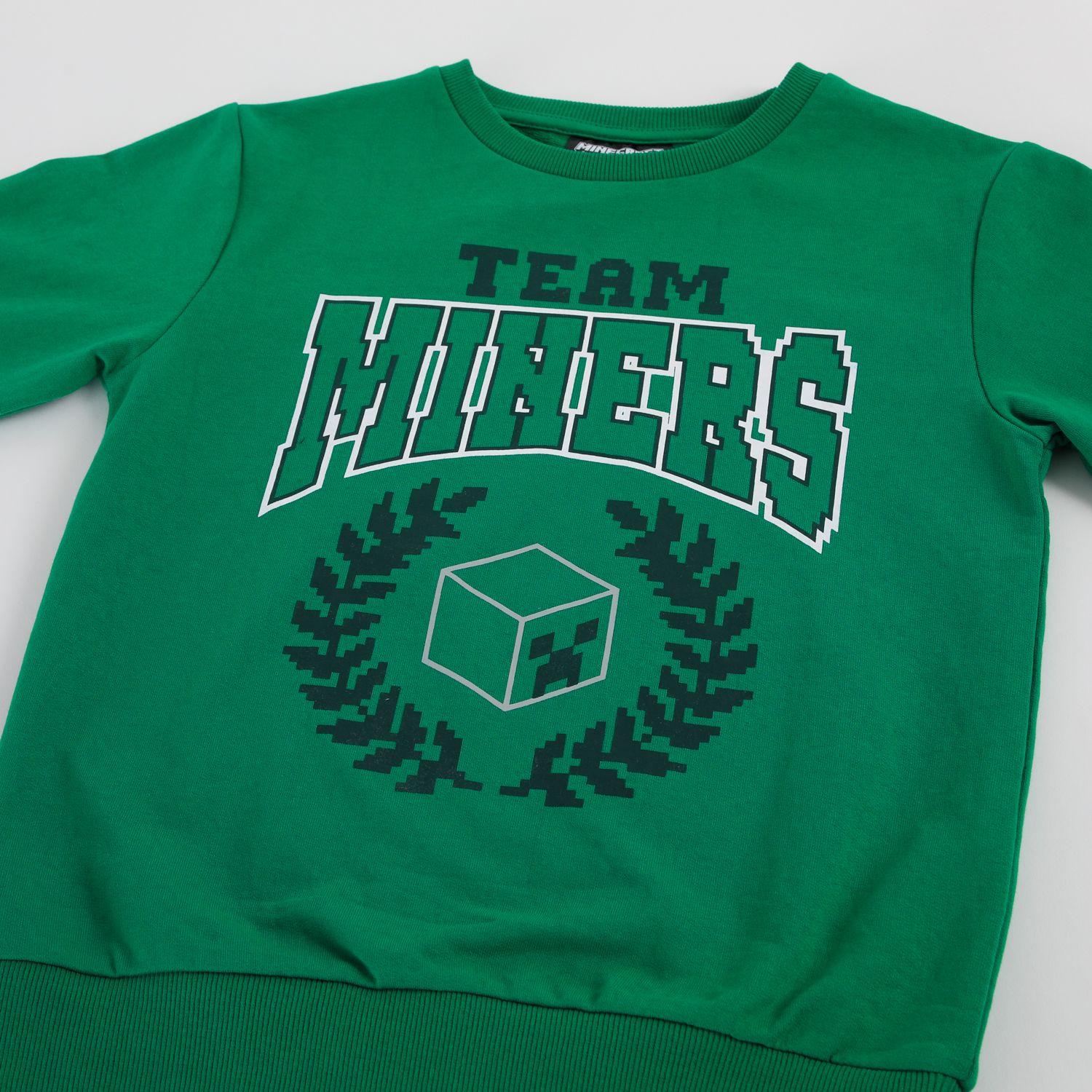 Conjunto Buzo Niño Minecraft Miners Verde-2