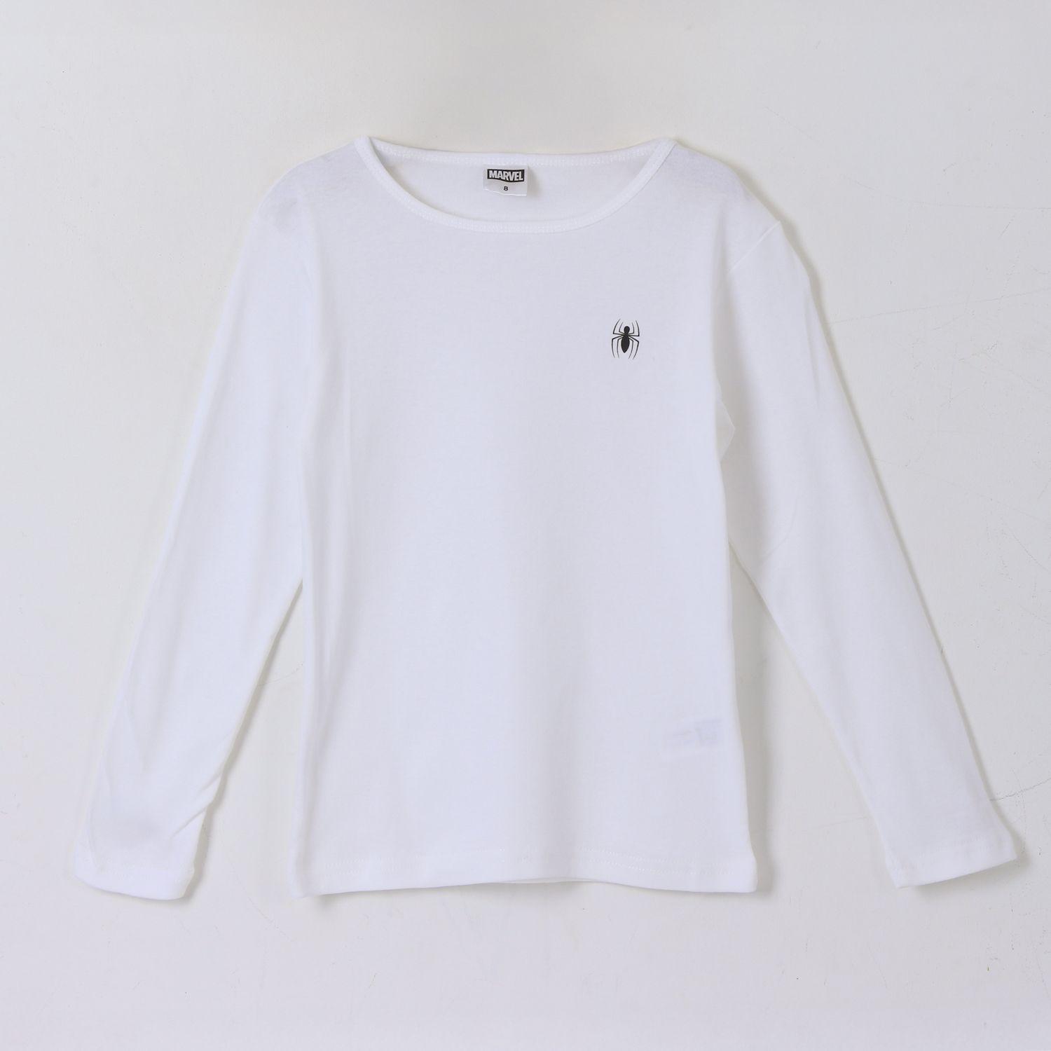 Bipack Camiseta Escolar Niño Manga Larga Blanco Marvel-1