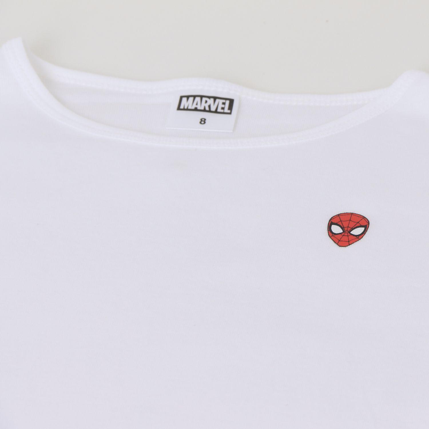 Bipack Camiseta Escolar Niño Manga Larga Blanco Marvel-6