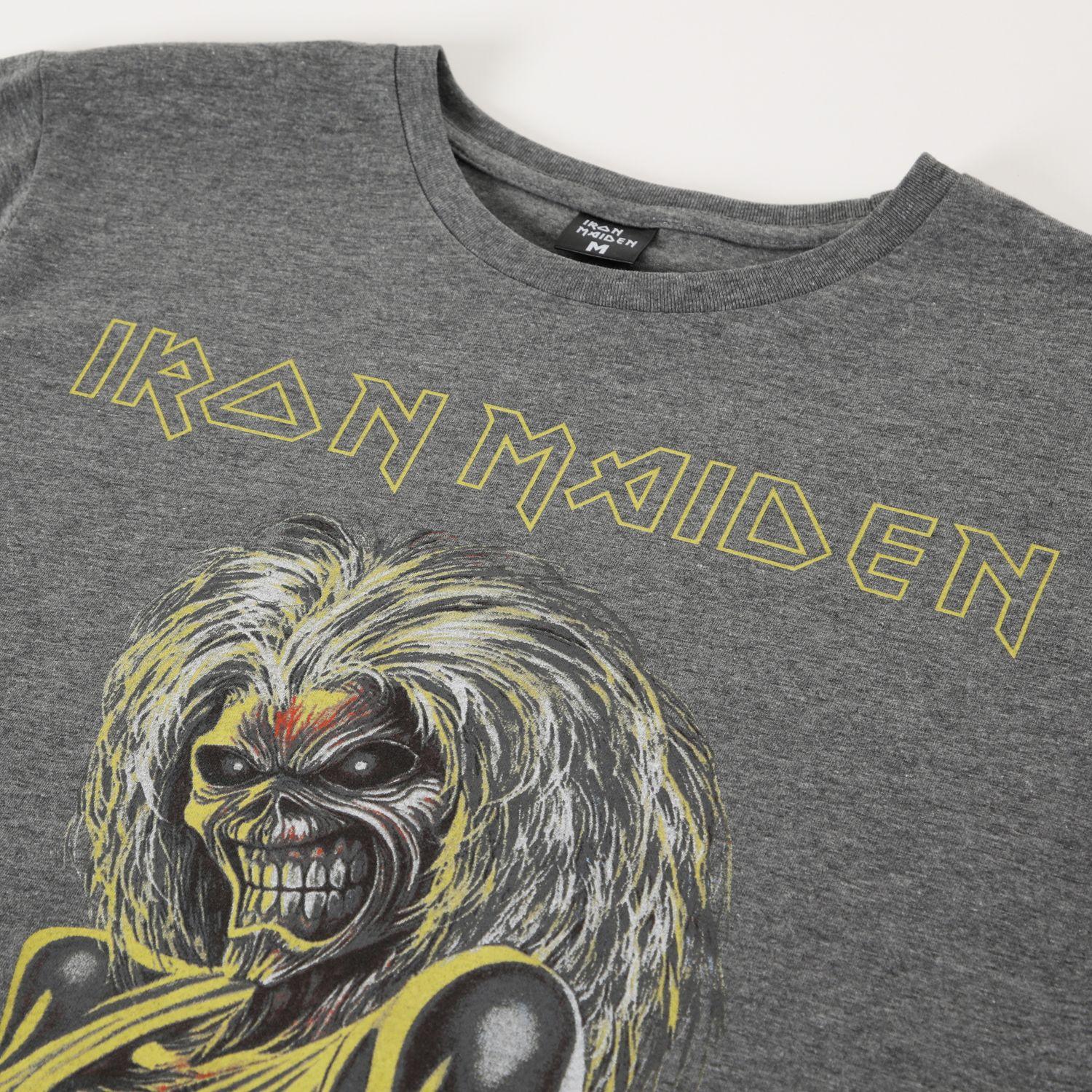 Pijama Hombre Calavera Gris Iron Maiden-2