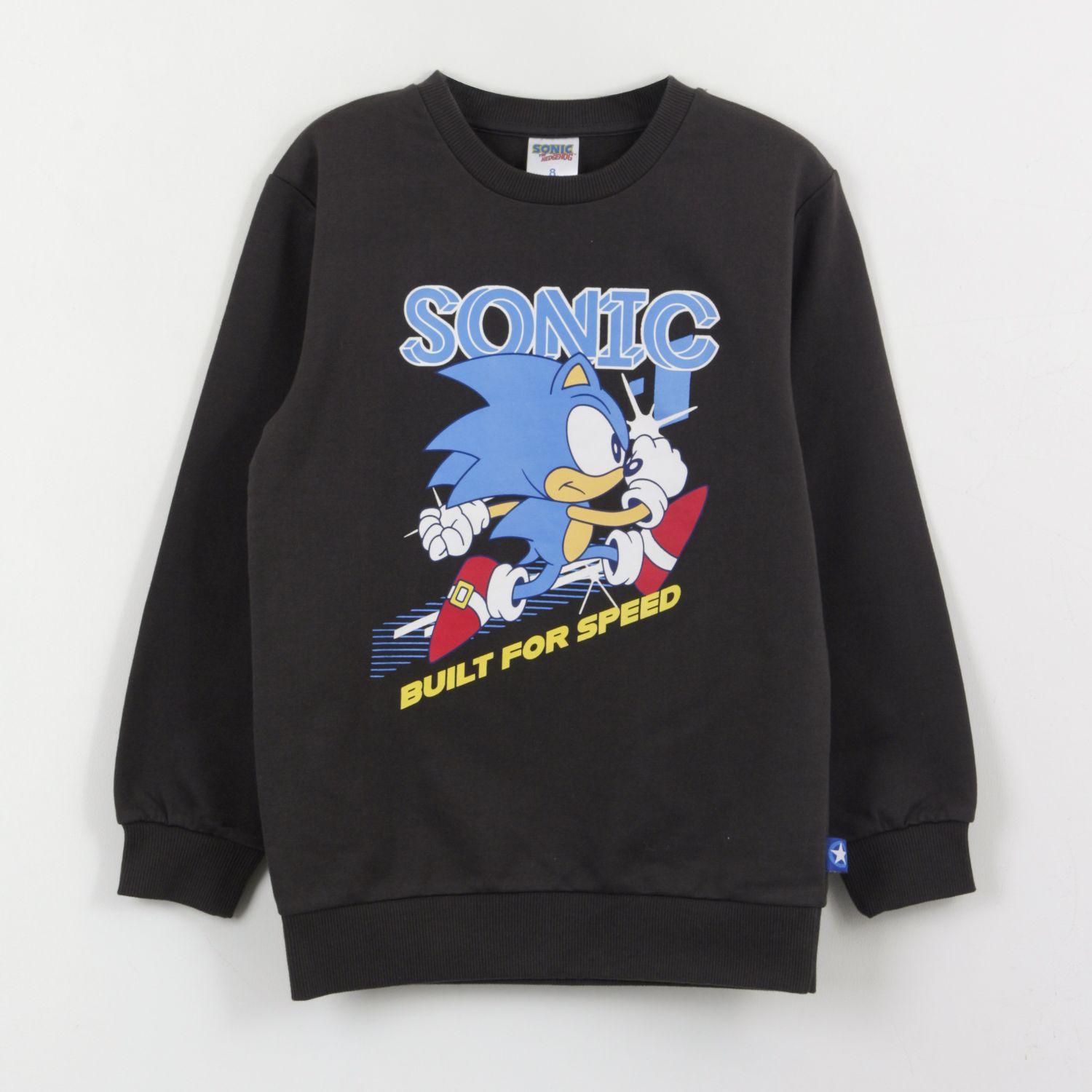 Polerón Cerrado Niño Azul Personaje Sonic-0