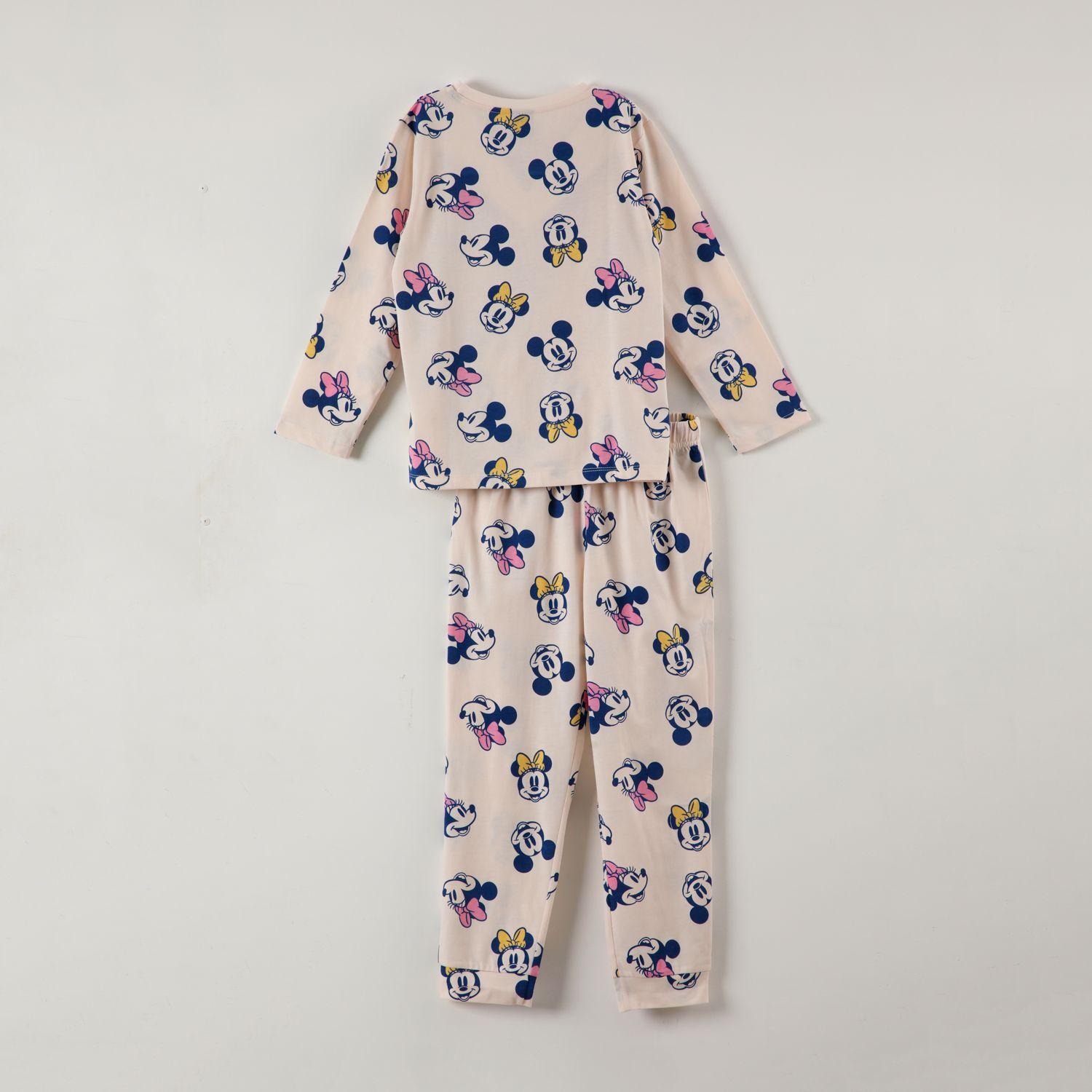 Conjunto Pijama Buzo Niña Minnie Faces Beige Disney-3