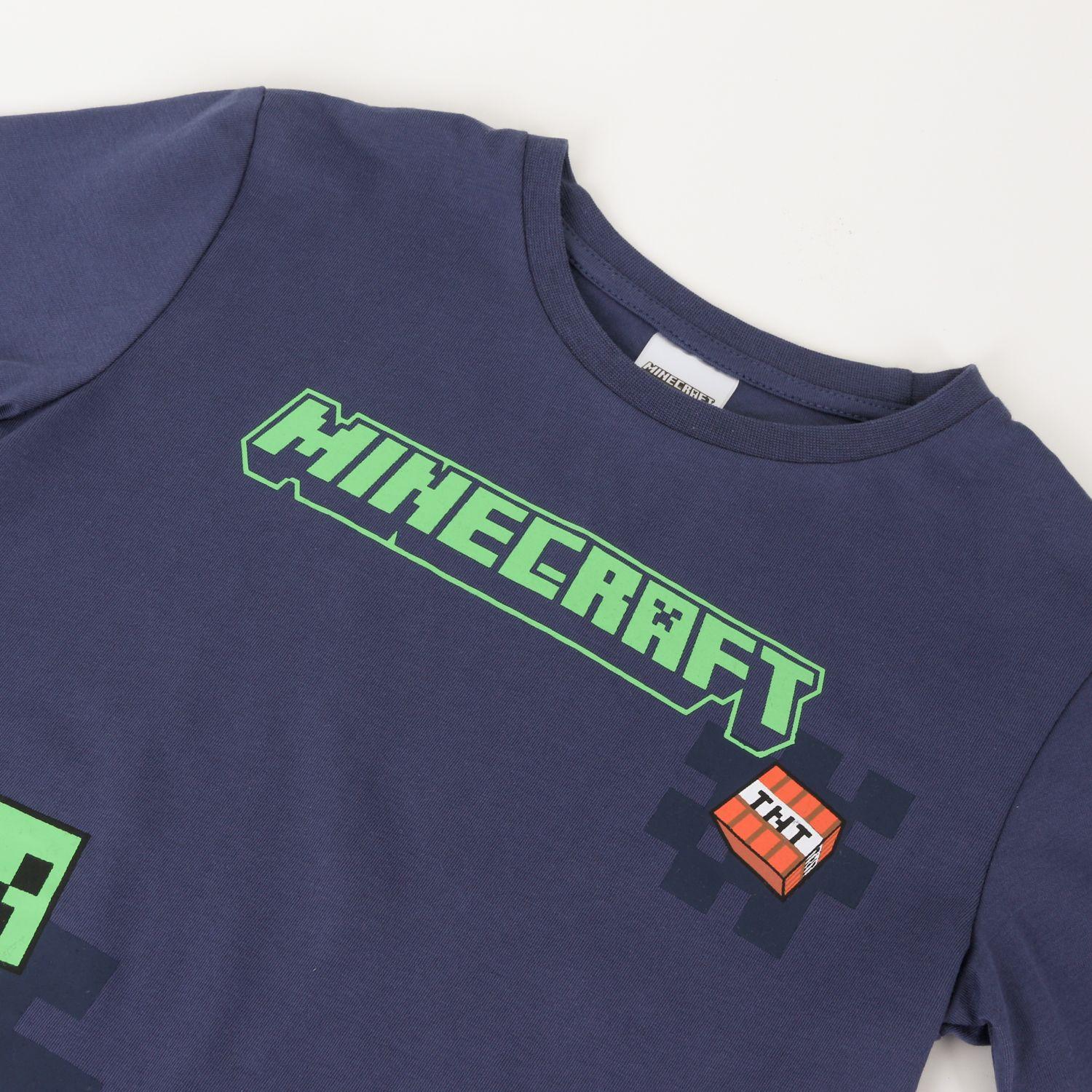 Pijama Manga Larga Niño TNT Creeper Azul Minecraft-2
