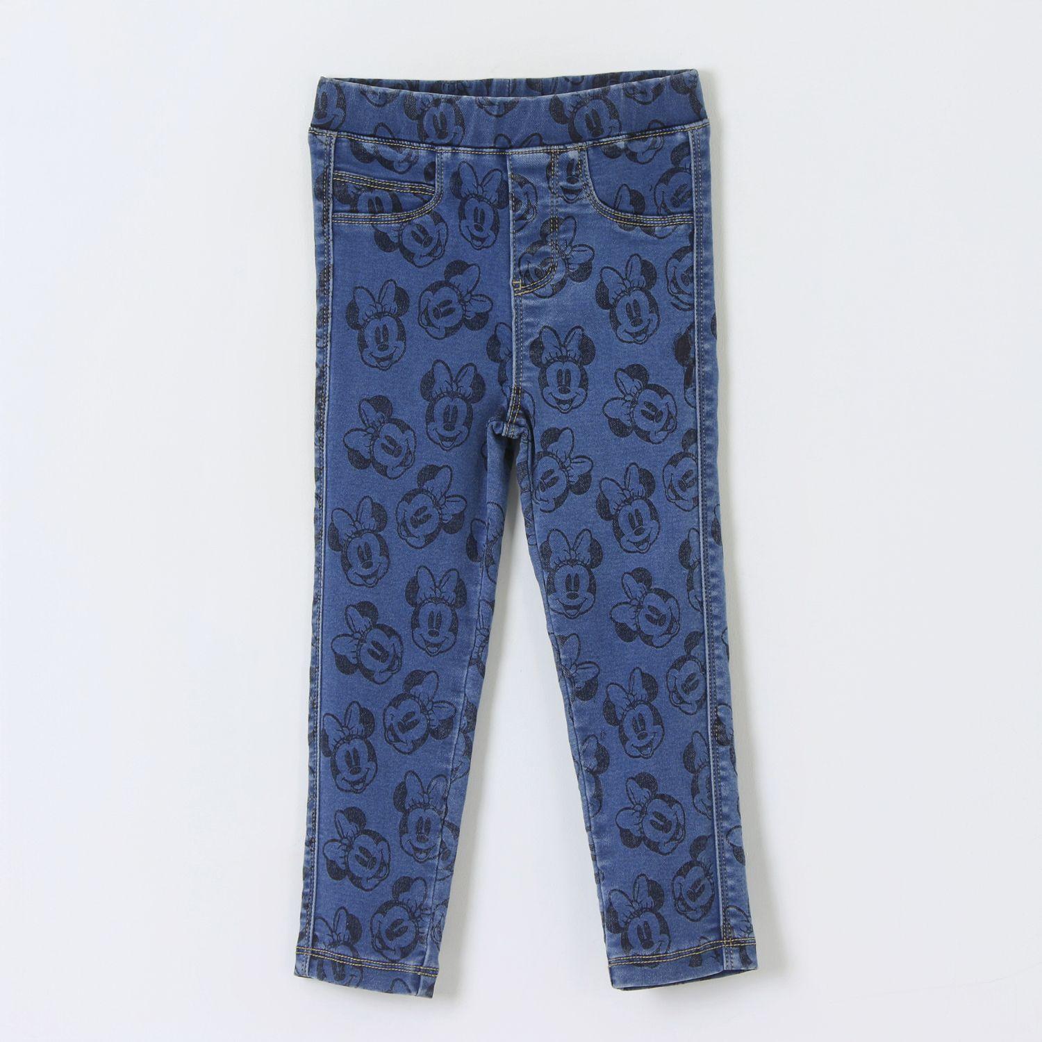 Calza Niña Full Print Minnie Mouse Azul Oscuro Disney-0