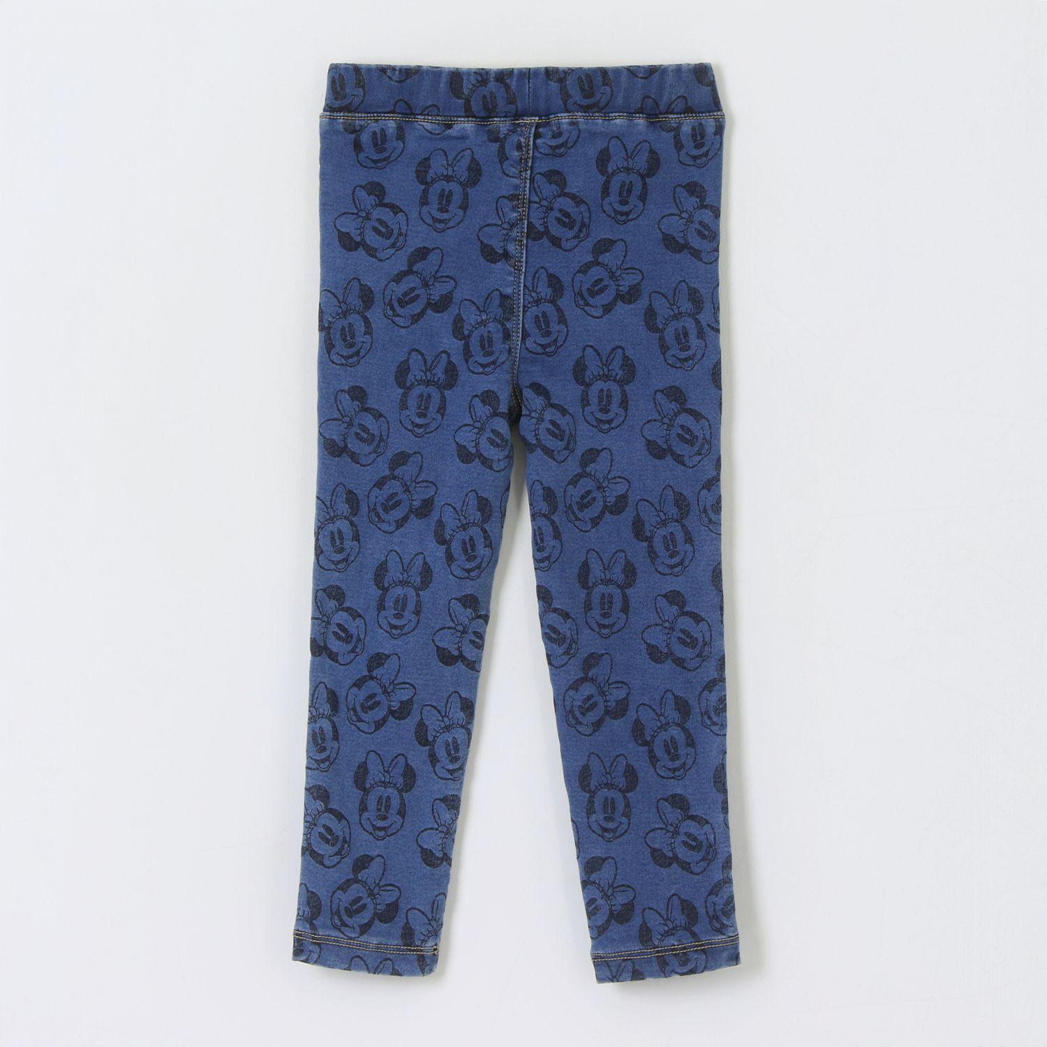 Calza Niña Full Print Minnie Mouse Azul Oscuro Disney-1