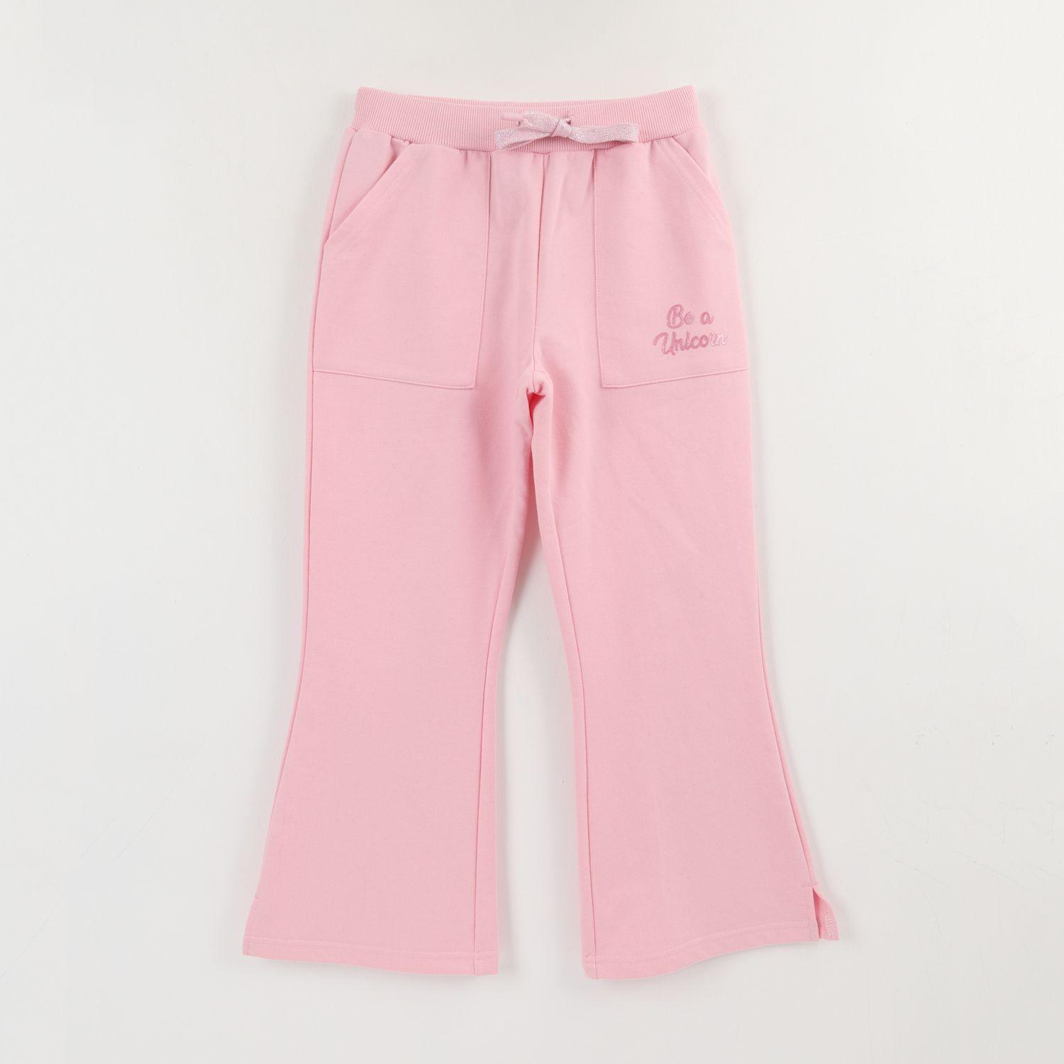 Pantalon De Buzo Niña Palazzo Be Rosado Unicornio-0