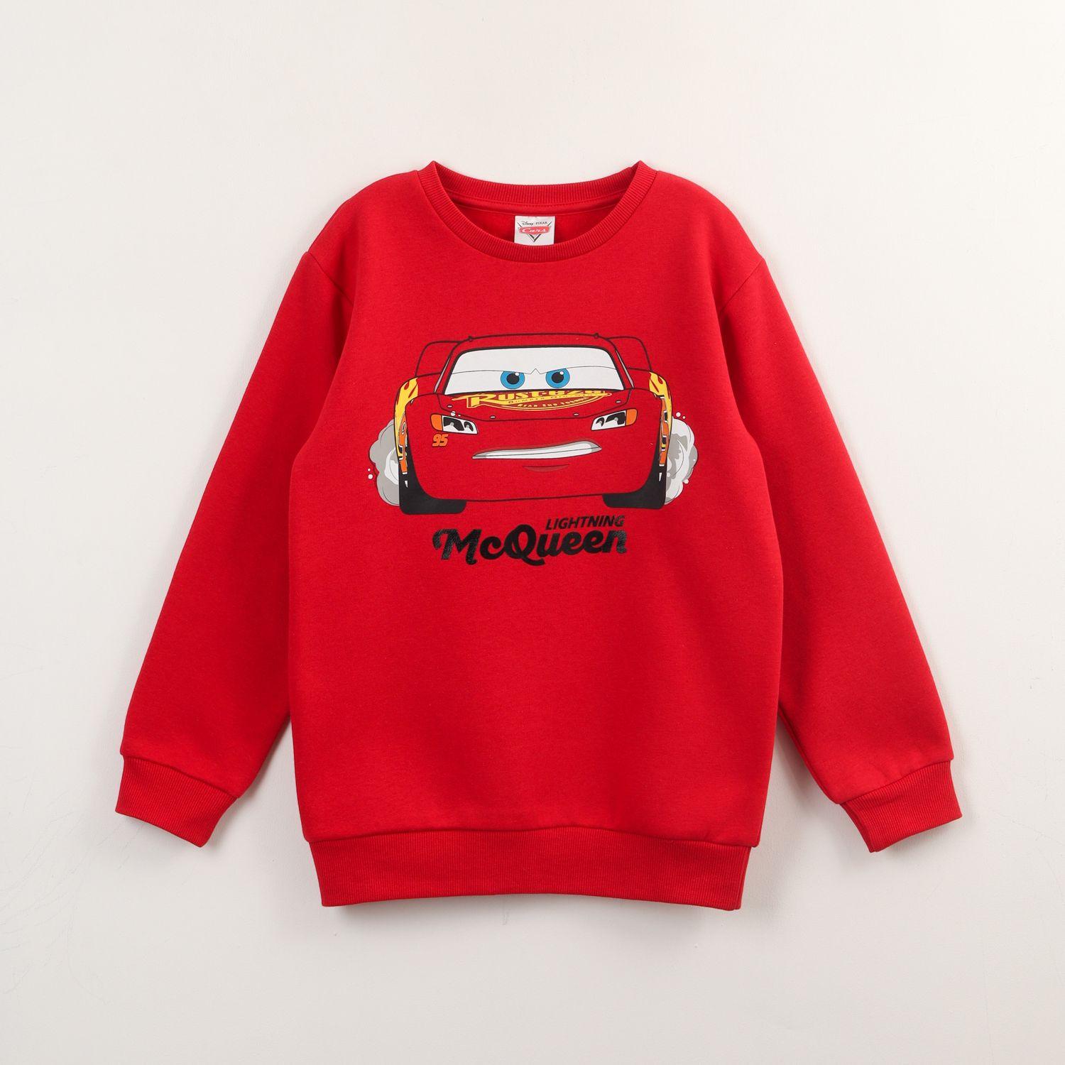 Polerón Cerrado Niño Rayo McQueen Cars Rojo Disney-0