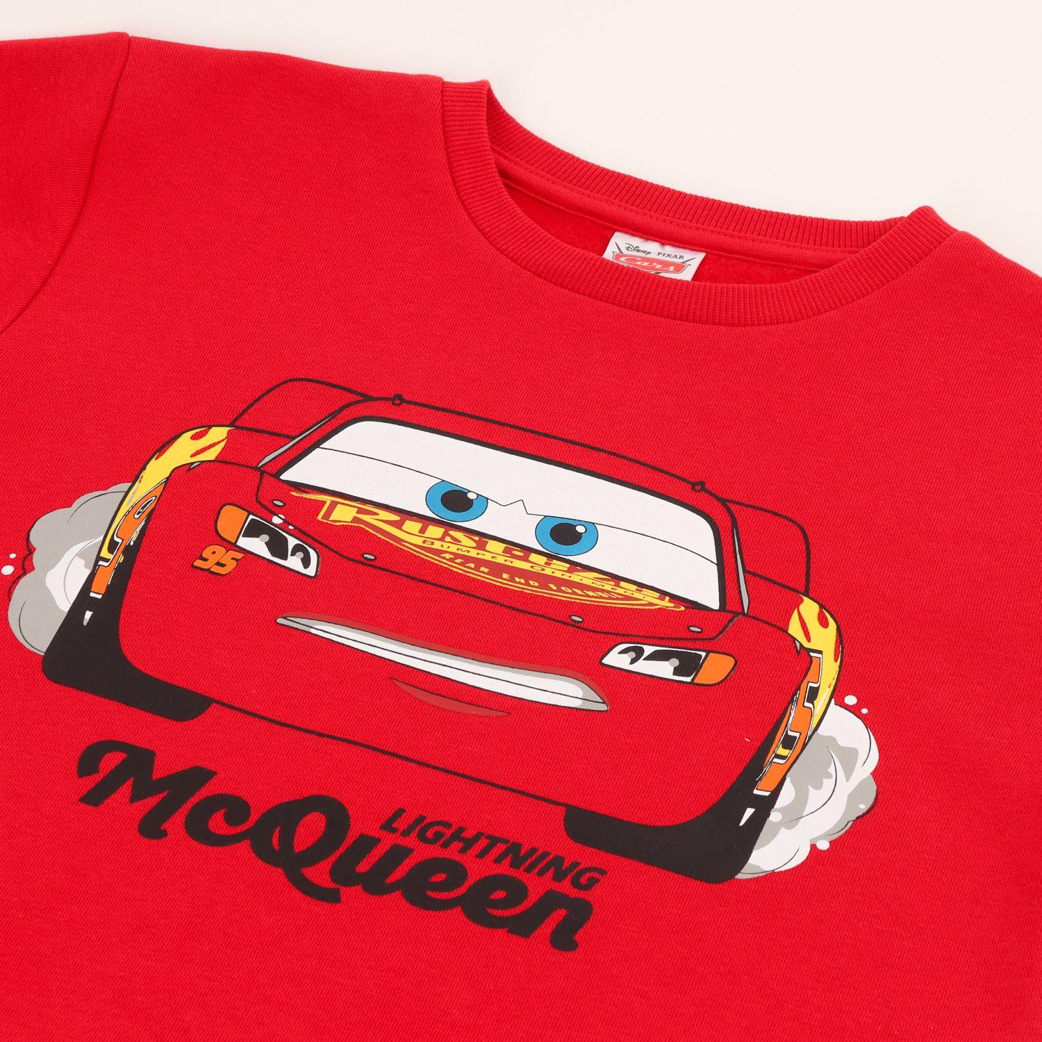 Polerón Cerrado Niño Rayo McQueen Cars Rojo Disney-2