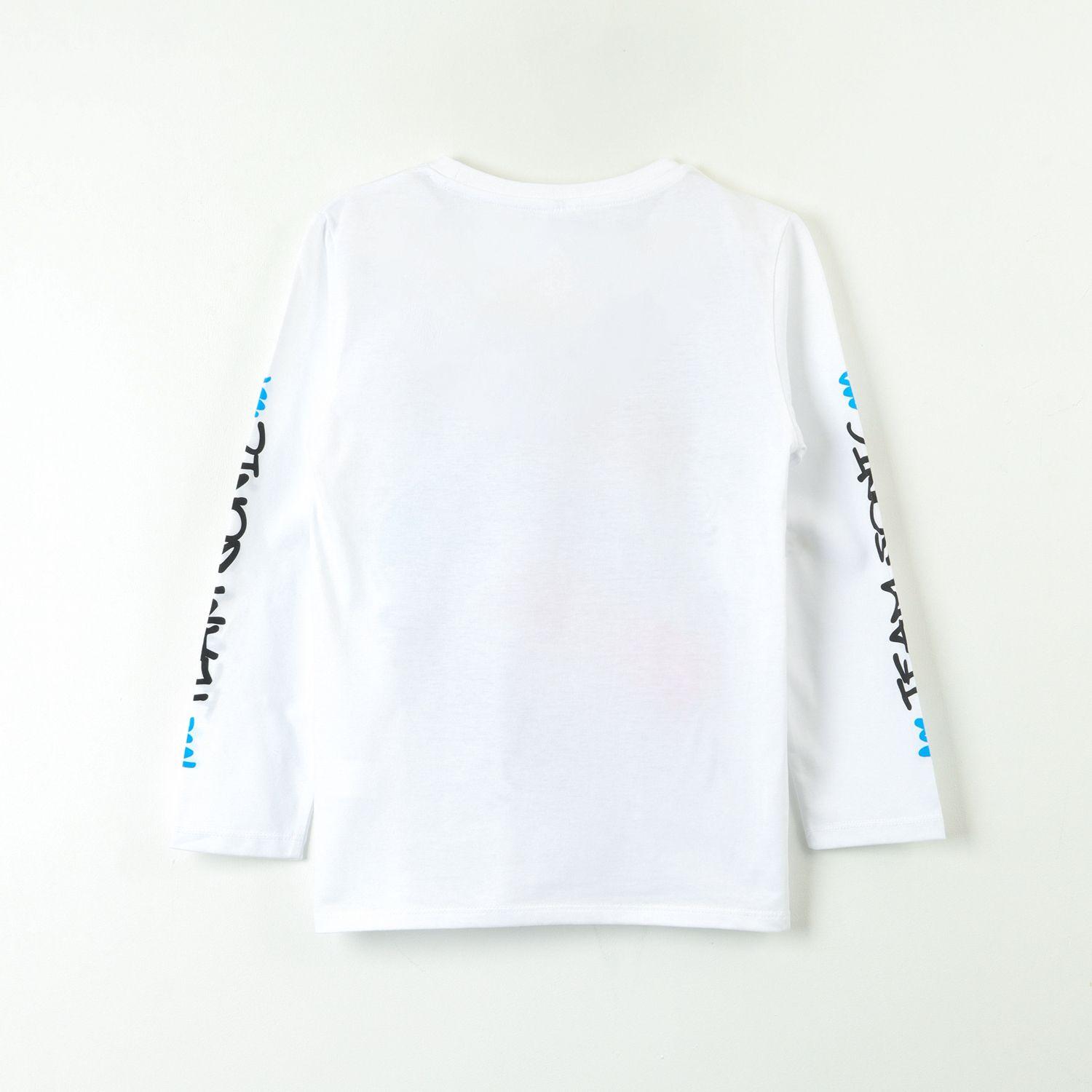Polera Manga Larga Niño Graffiti Blanco Sonic-2
