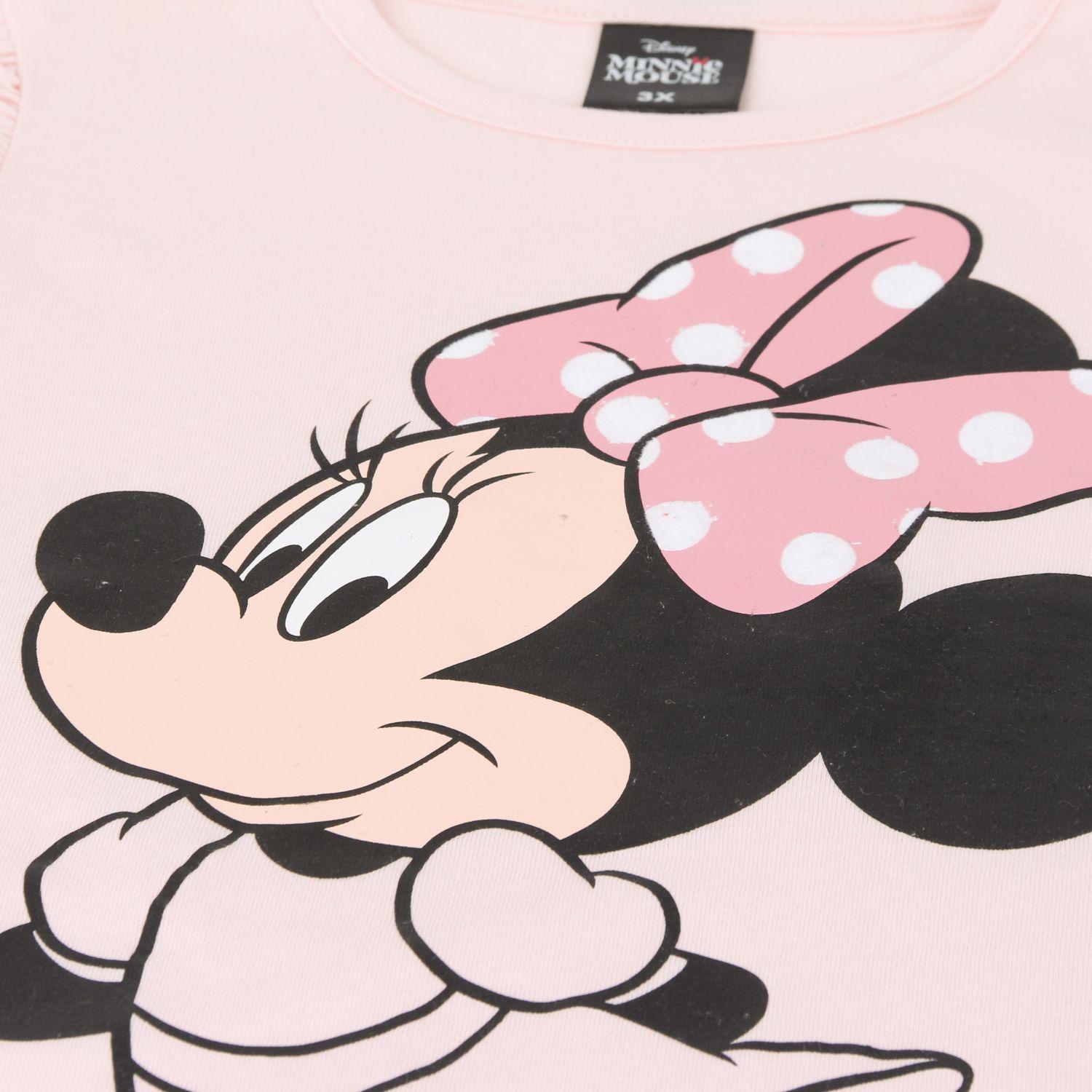 Polera Manga Larga Niña Vuelos Minnie Rosado Disney-2