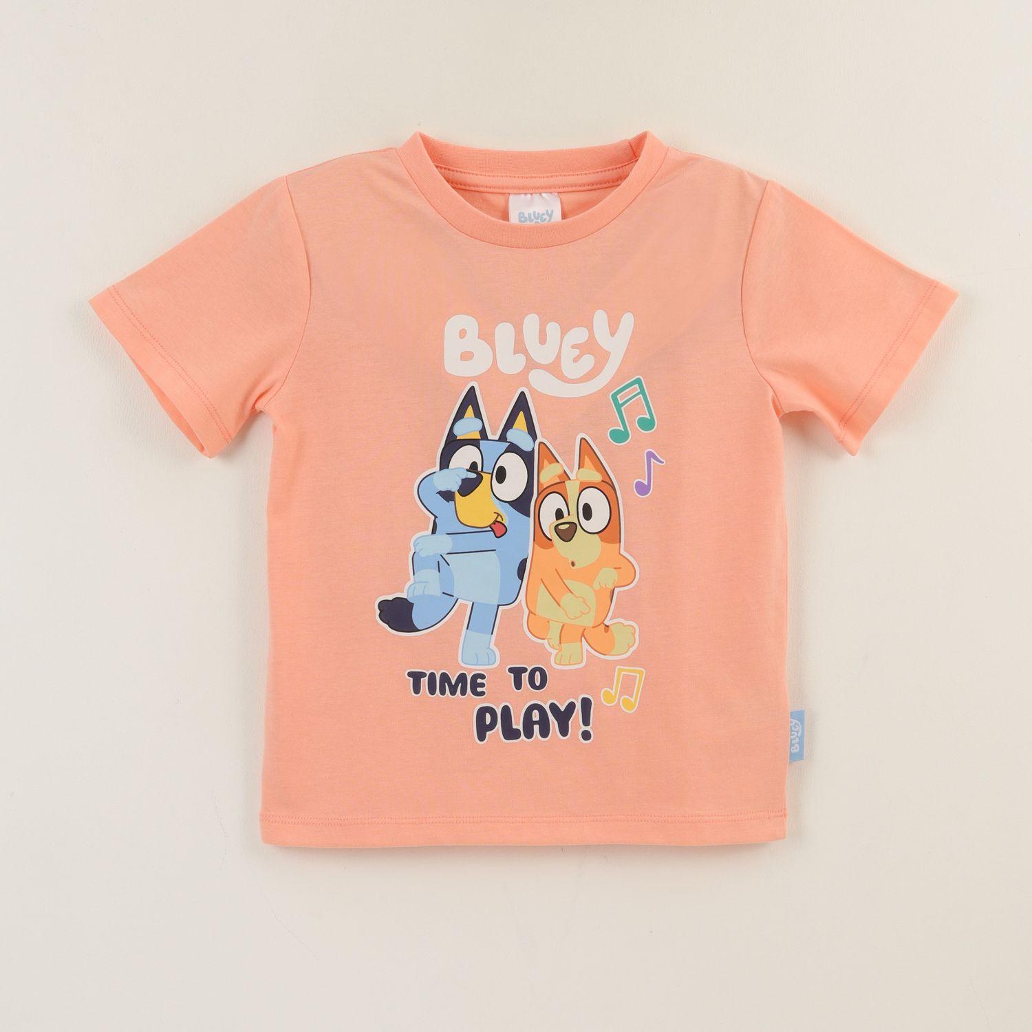 Polera Manga Corta Niño Damasco Bingo & Bluey-0