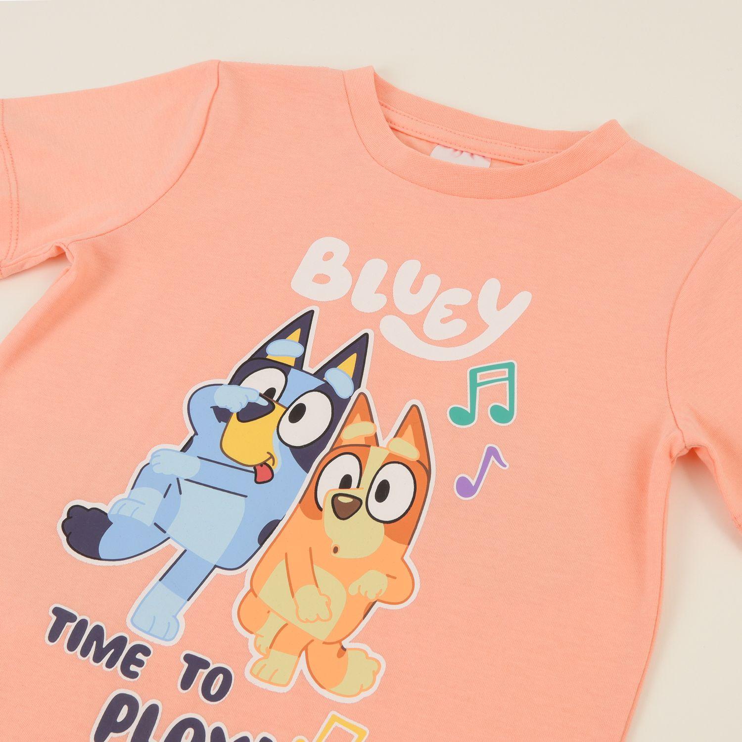 Polera Manga Corta Niño Damasco Bingo & Bluey-2