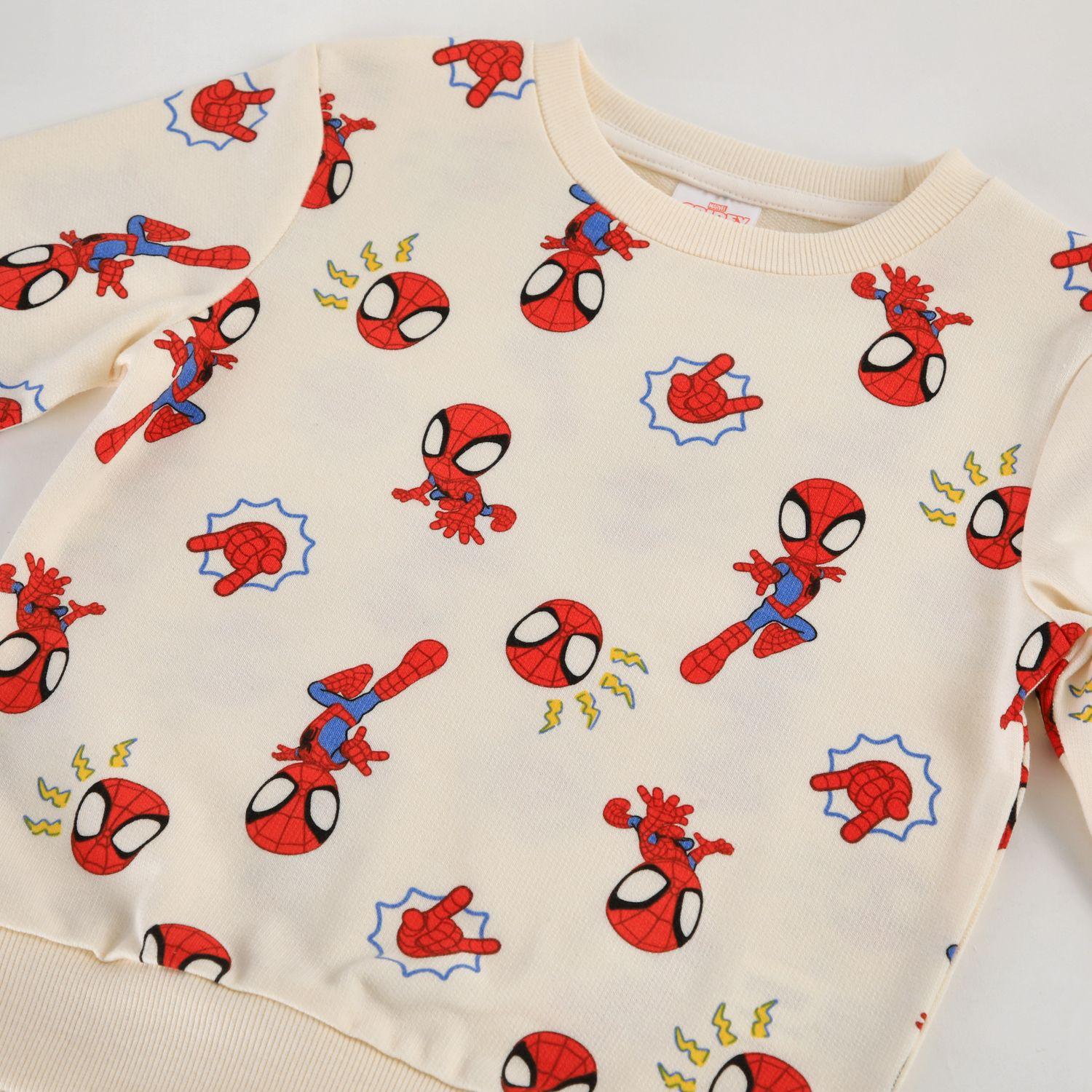 Polerón Cerrado Niño Spidey Marvel Full Print Crema-3