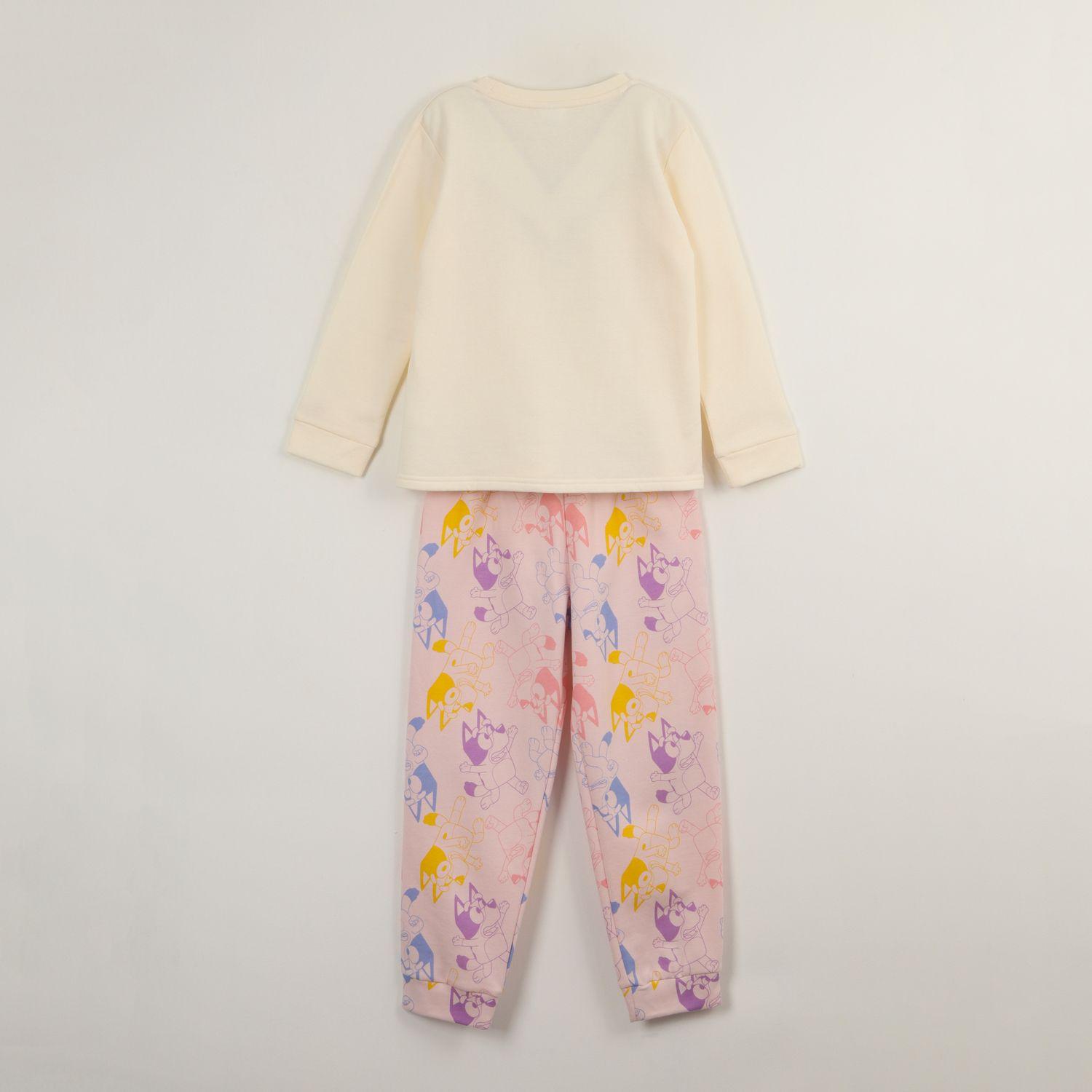 Conjunto Pijama Buzo Niña Running Blanco Bluey-3