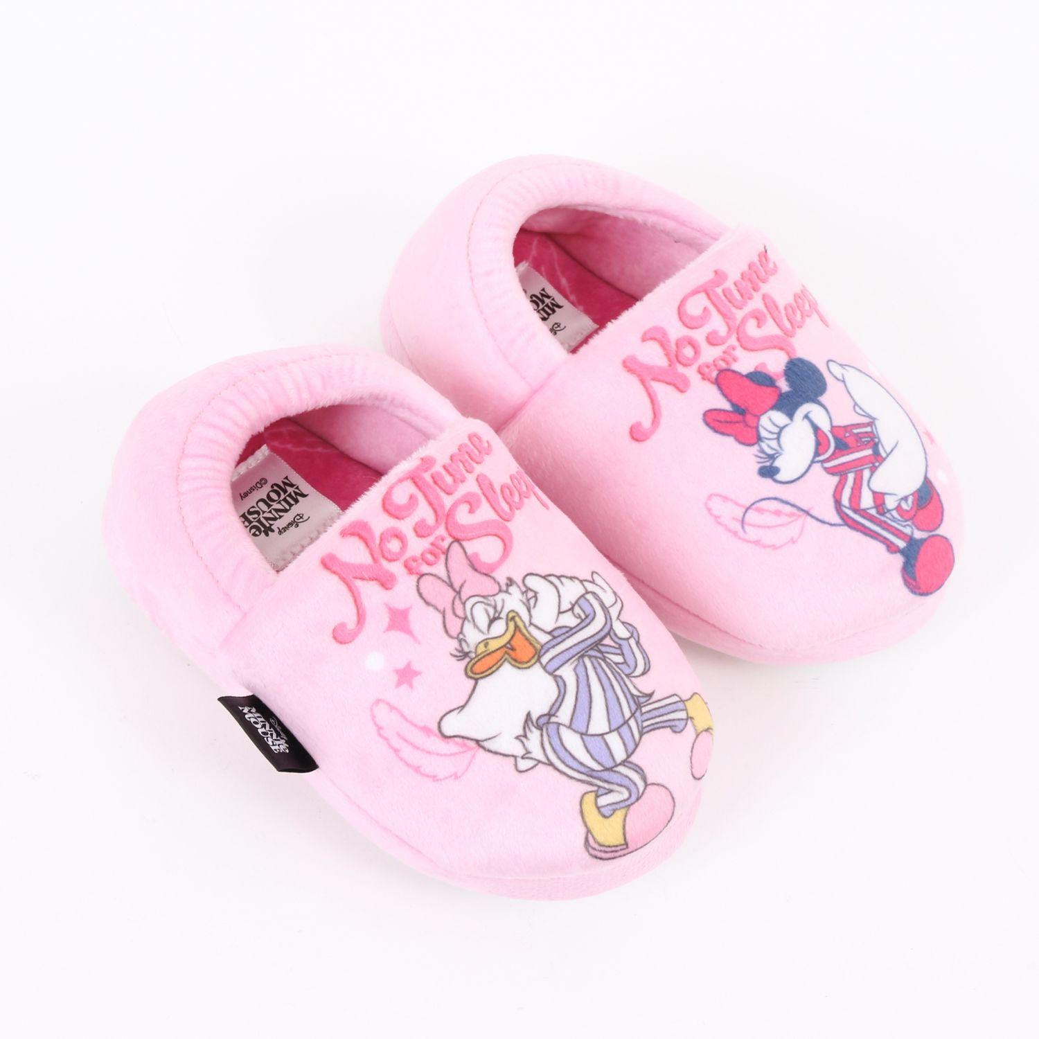 Pantufla Niña No time For Sleep Minnie Rosado Disney-1