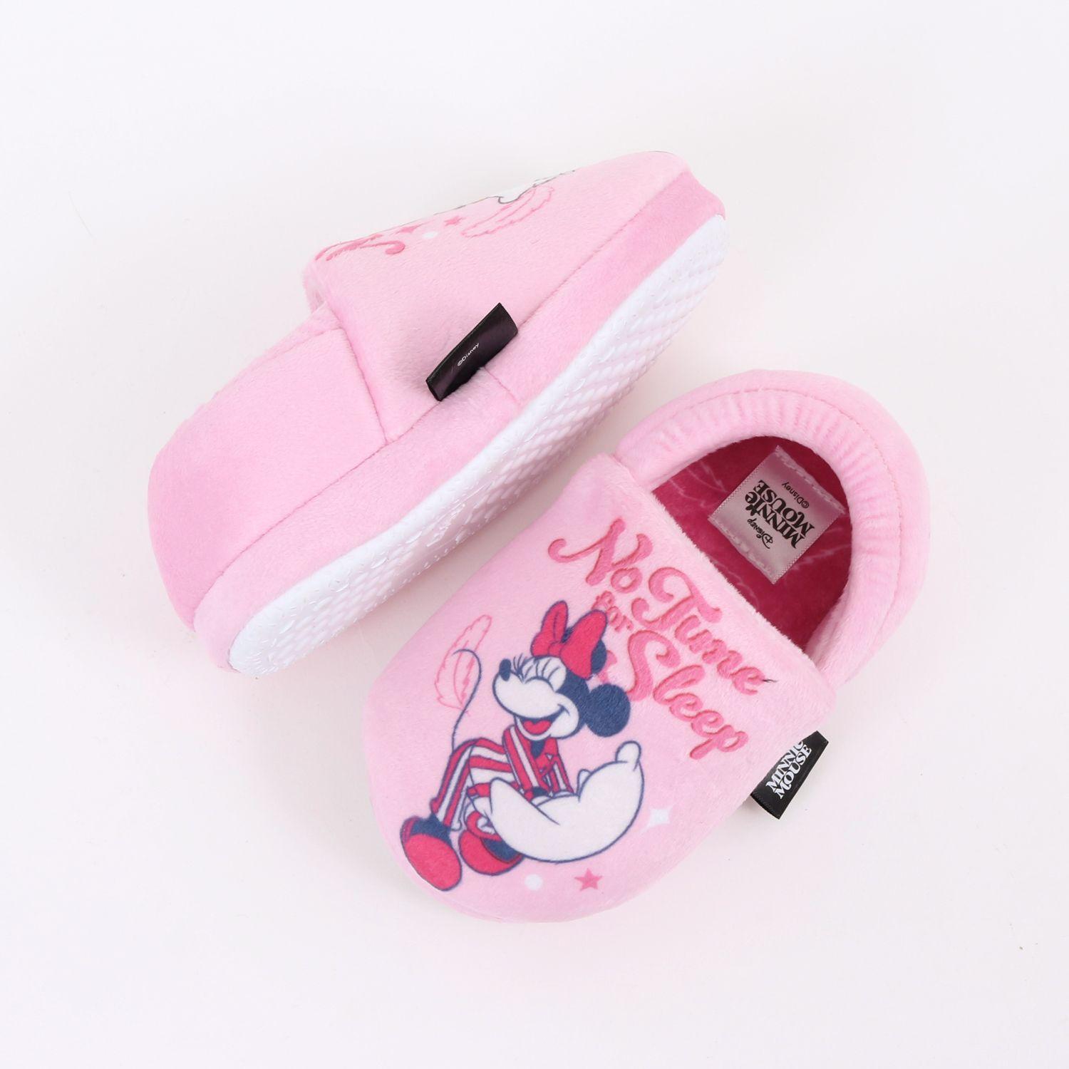 Pantufla Niña No time For Sleep Minnie Rosado Disney-3