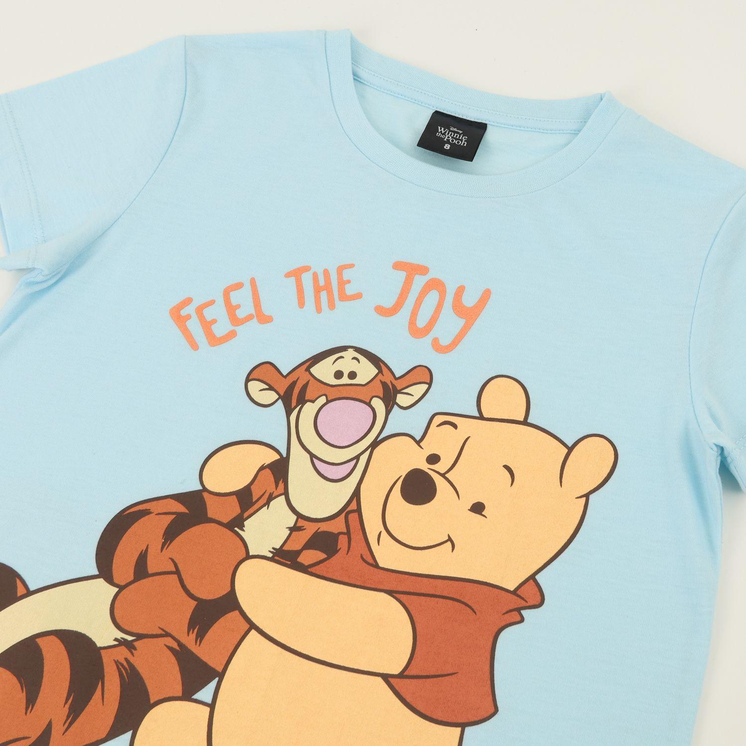 Polera Manga Corta Niña Celeste Winnie & Tiger Disney-2
