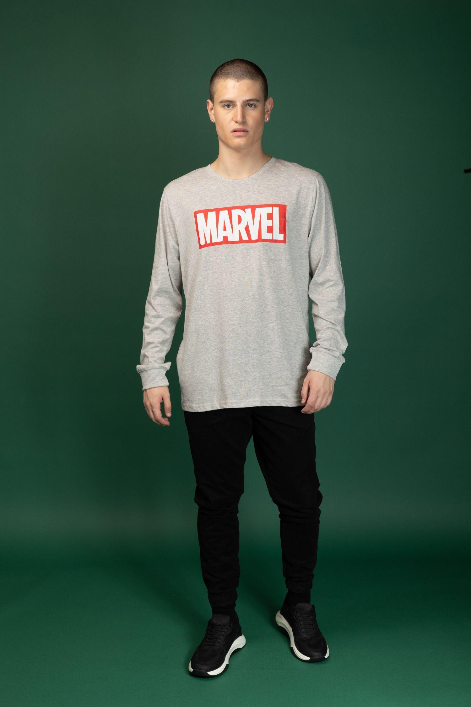 Poleron Hombre Templado Gris Marvel-4