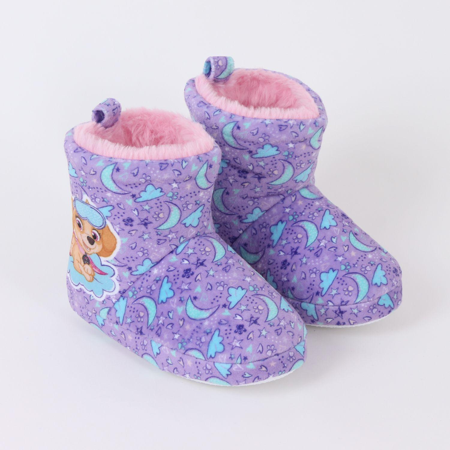 Pantufla Bota Niña Invernal Skye Cielo Morado Paw Patrol-1