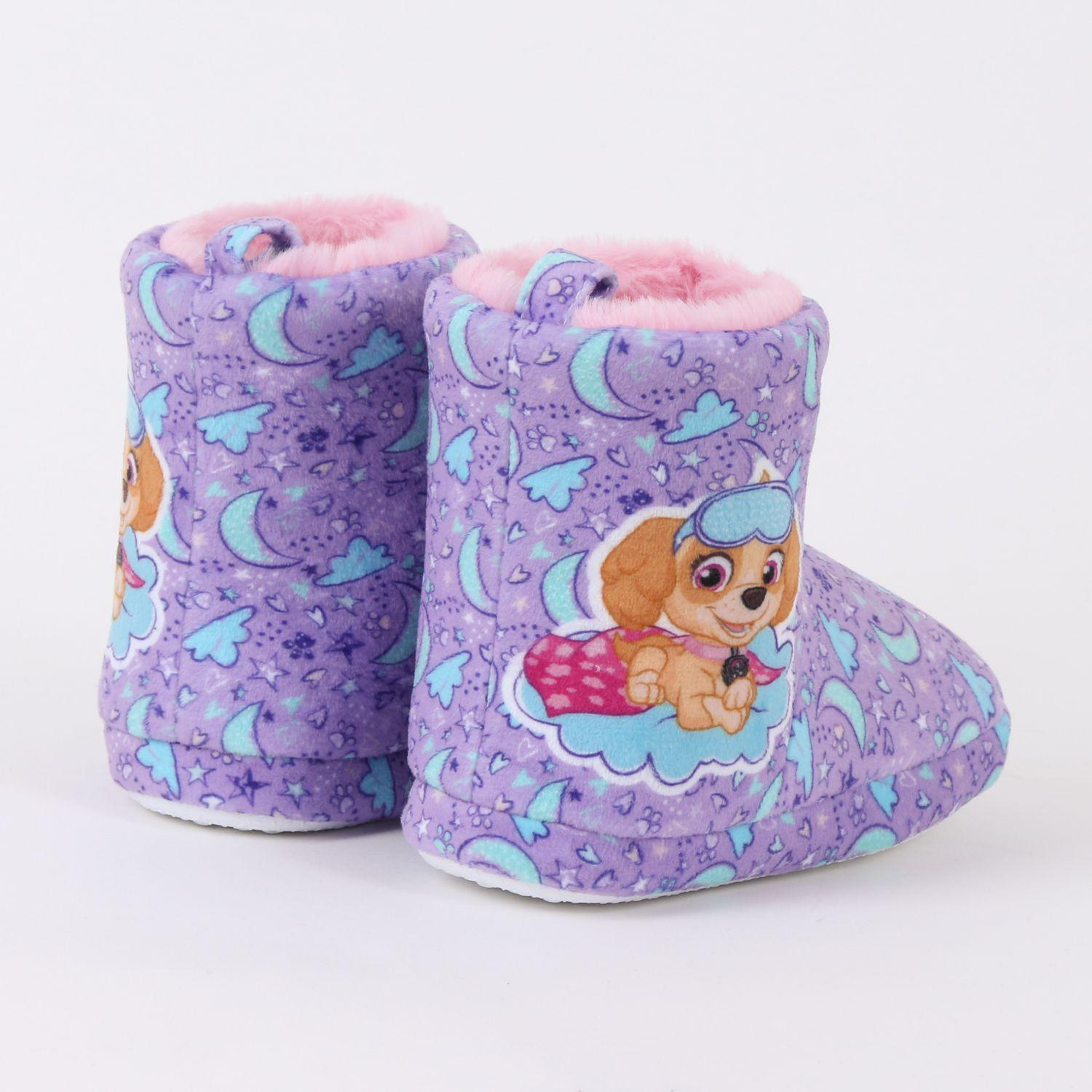Pantufla Bota Niña Invernal Skye Cielo Morado Paw Patrol-2