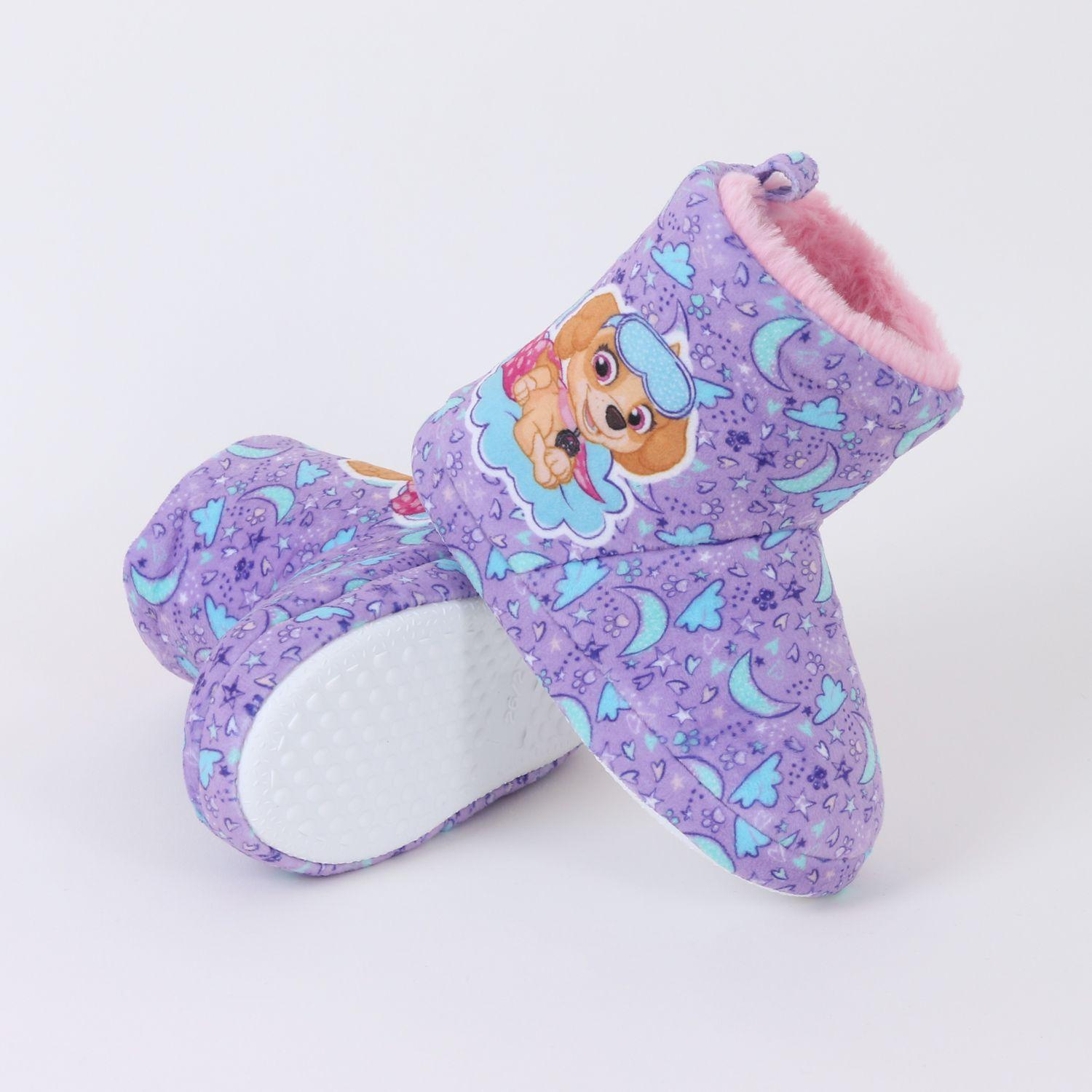 Pantufla Bota Niña Invernal Skye Cielo Morado Paw Patrol-3
