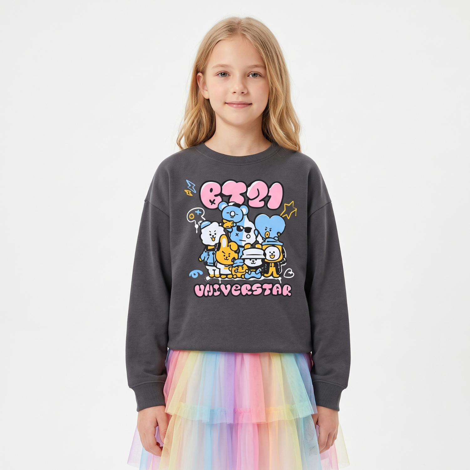 Polerón Niña Gris Universtar BT21-0