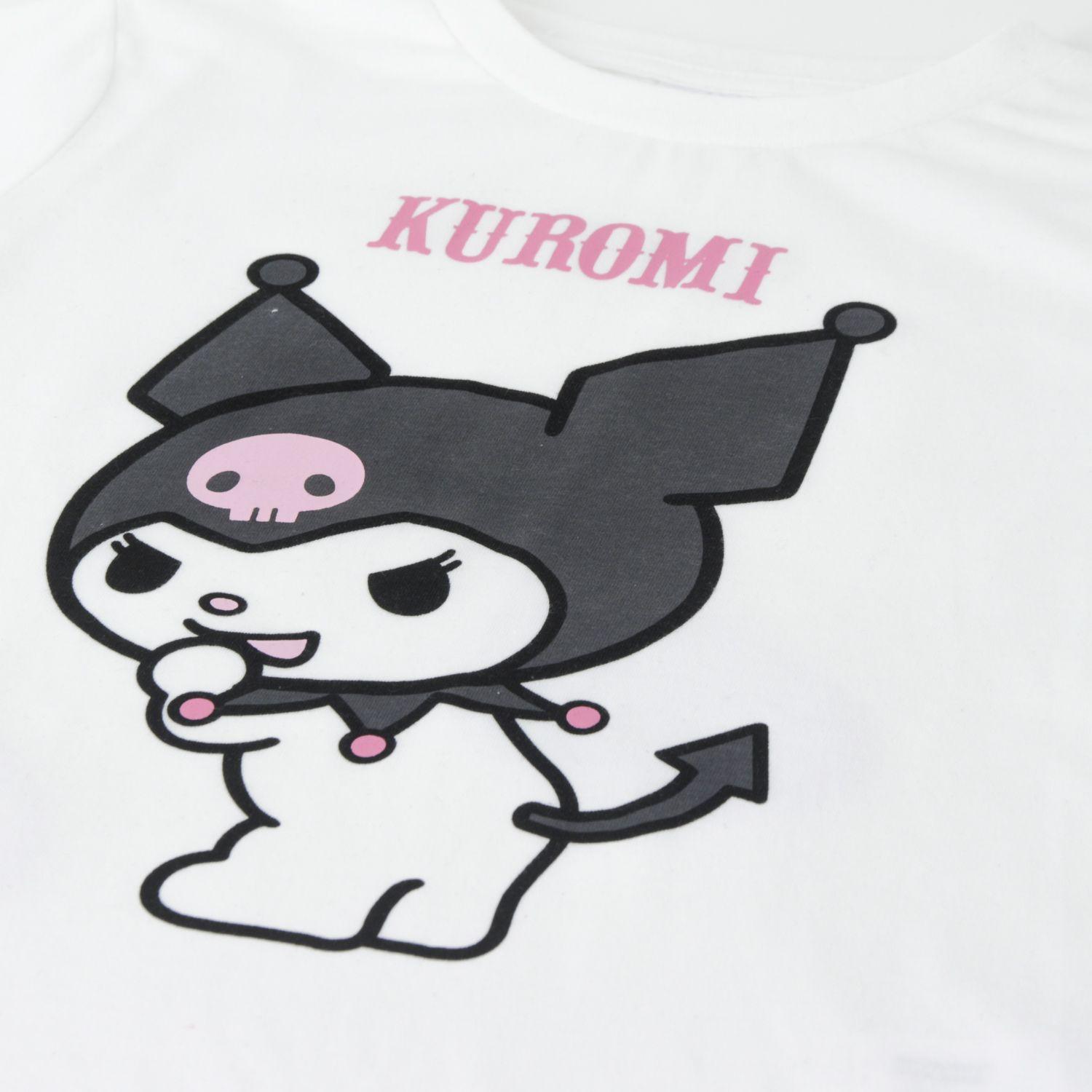 Polera Manga Larga Niña Kuromi Blanco Hello Kitty-2