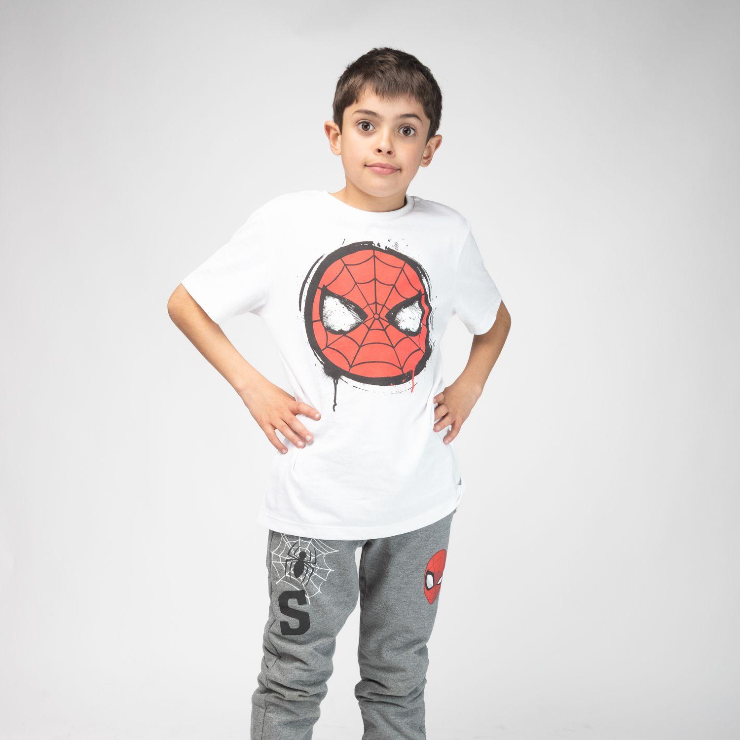 Polera Niño Spiderman White Blanco Marvel-0