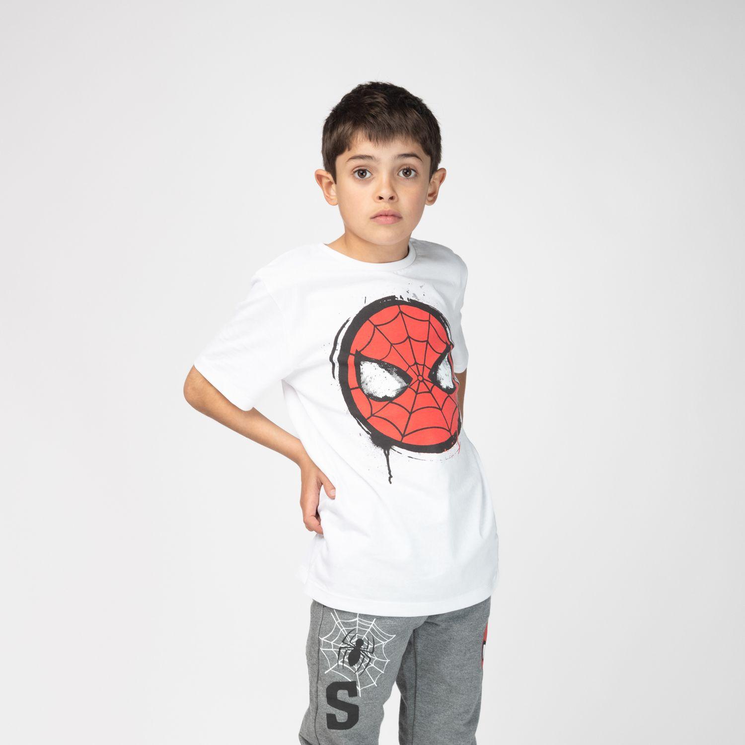 Polera Niño Spiderman White Blanco Marvel-1